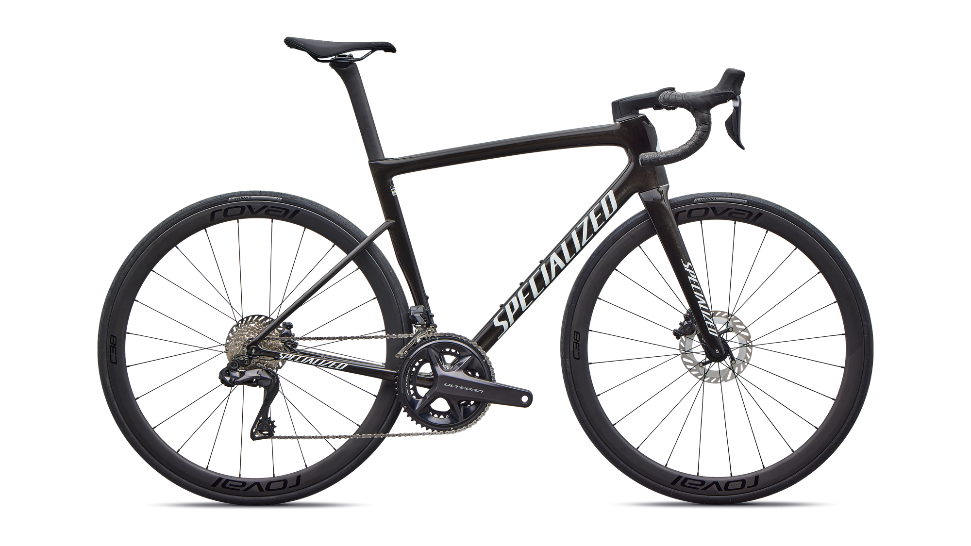Specialized Tarmac SL8 Expert - Shimano Ultegra Di2 - Gloss Obsidian Metallic / 25% Cqv Reflex Super Red Pearl Over White