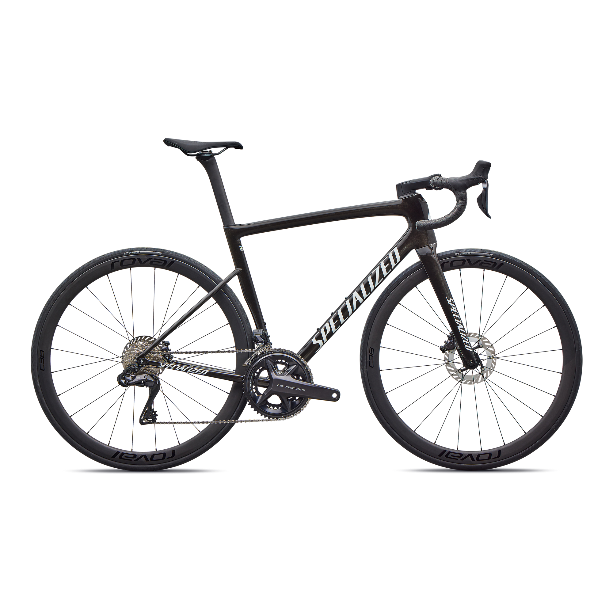 Specialized Tarmac SL8 Expert - Shimano Ultegra Di2 - Gloss Obsidian Metallic / 25% Cqv Reflex Super Red Pearl Over White