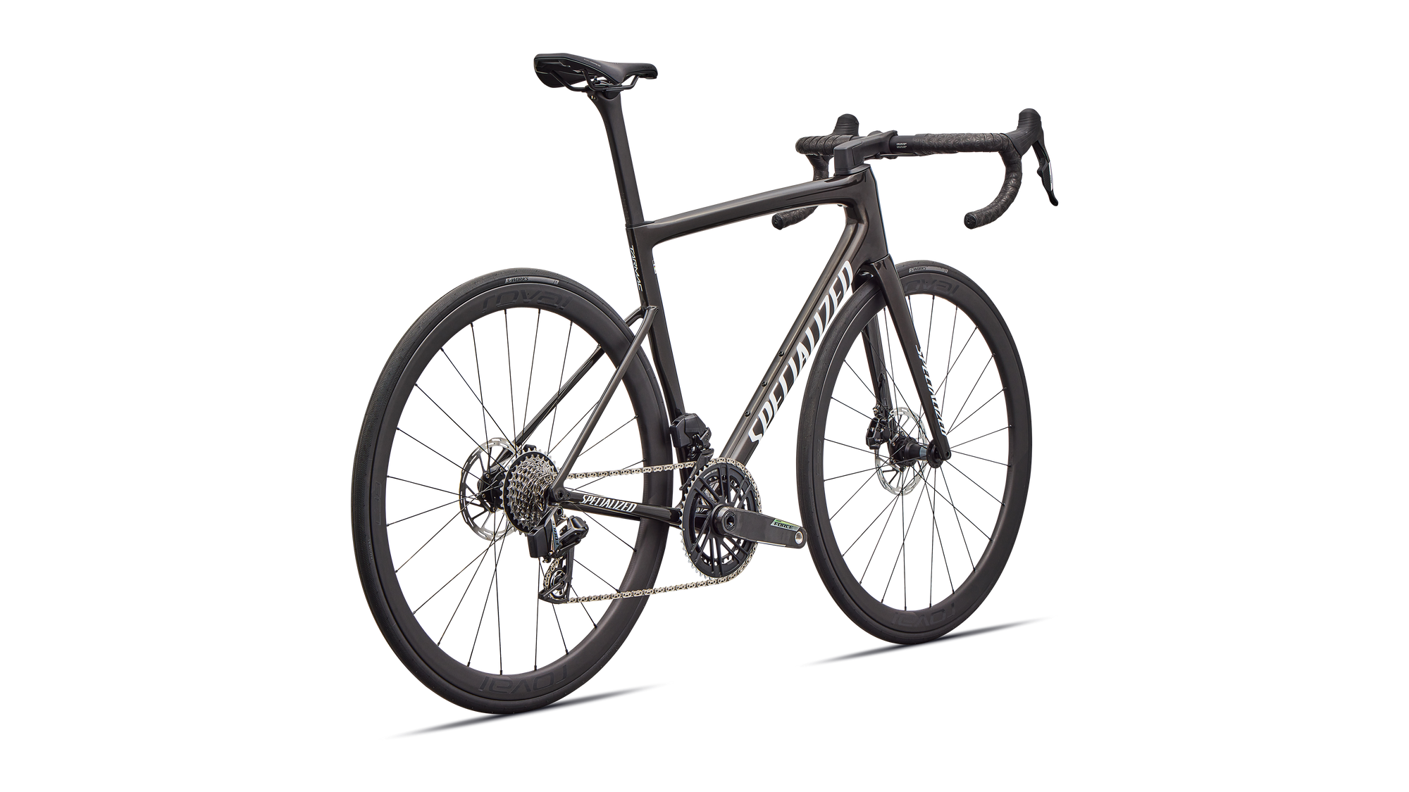 Specialized Tarmac SL8 Expert - SRAM Force AXS  - Gloss Obsidian Metallic / 25% Cqv Reflex Super Red Pearl Over White