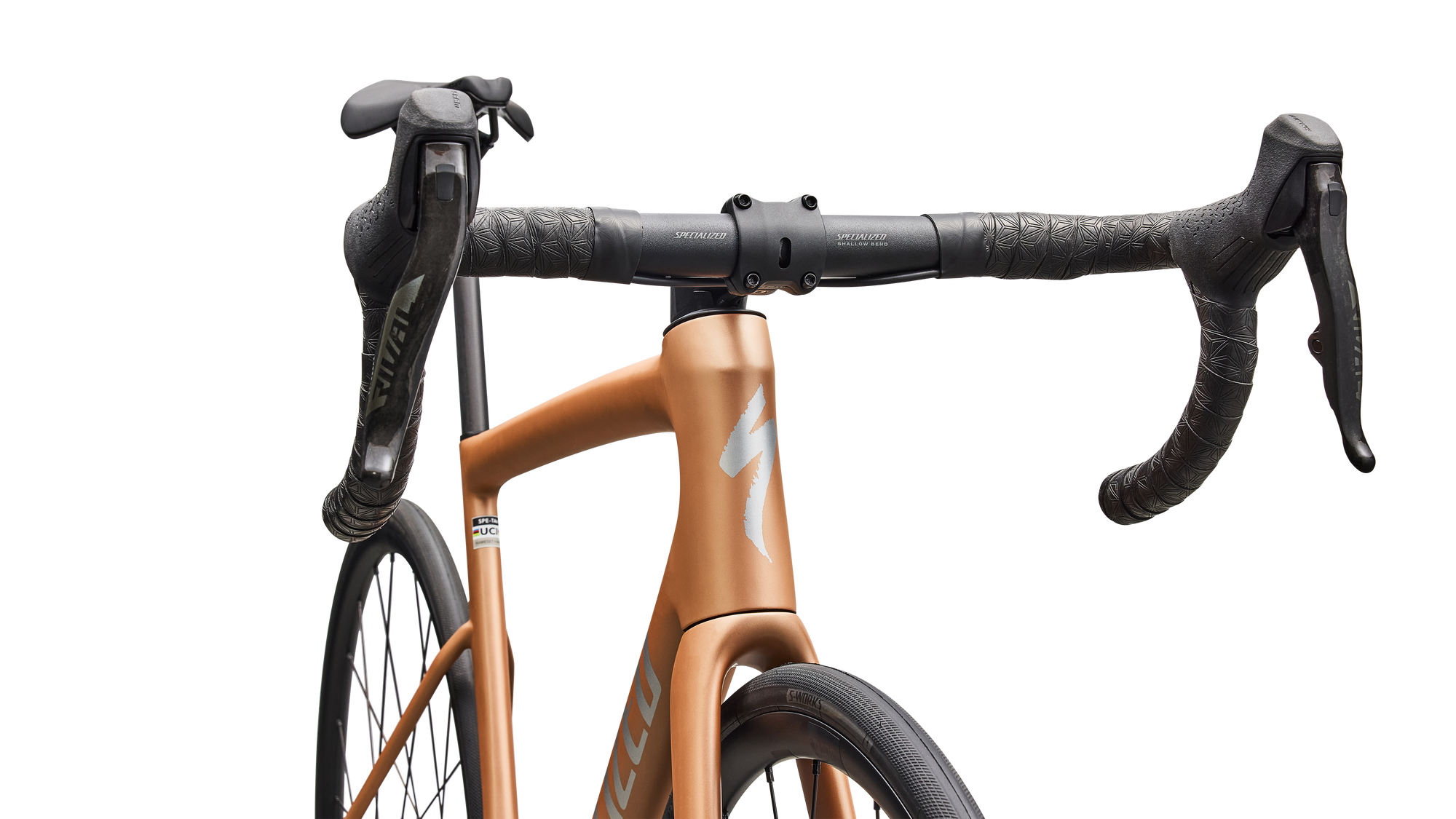 Specialized Tarmac SL8 Comp - SRAM Rival AXS  - Satin Photon Orange Tint Over Silver Dust