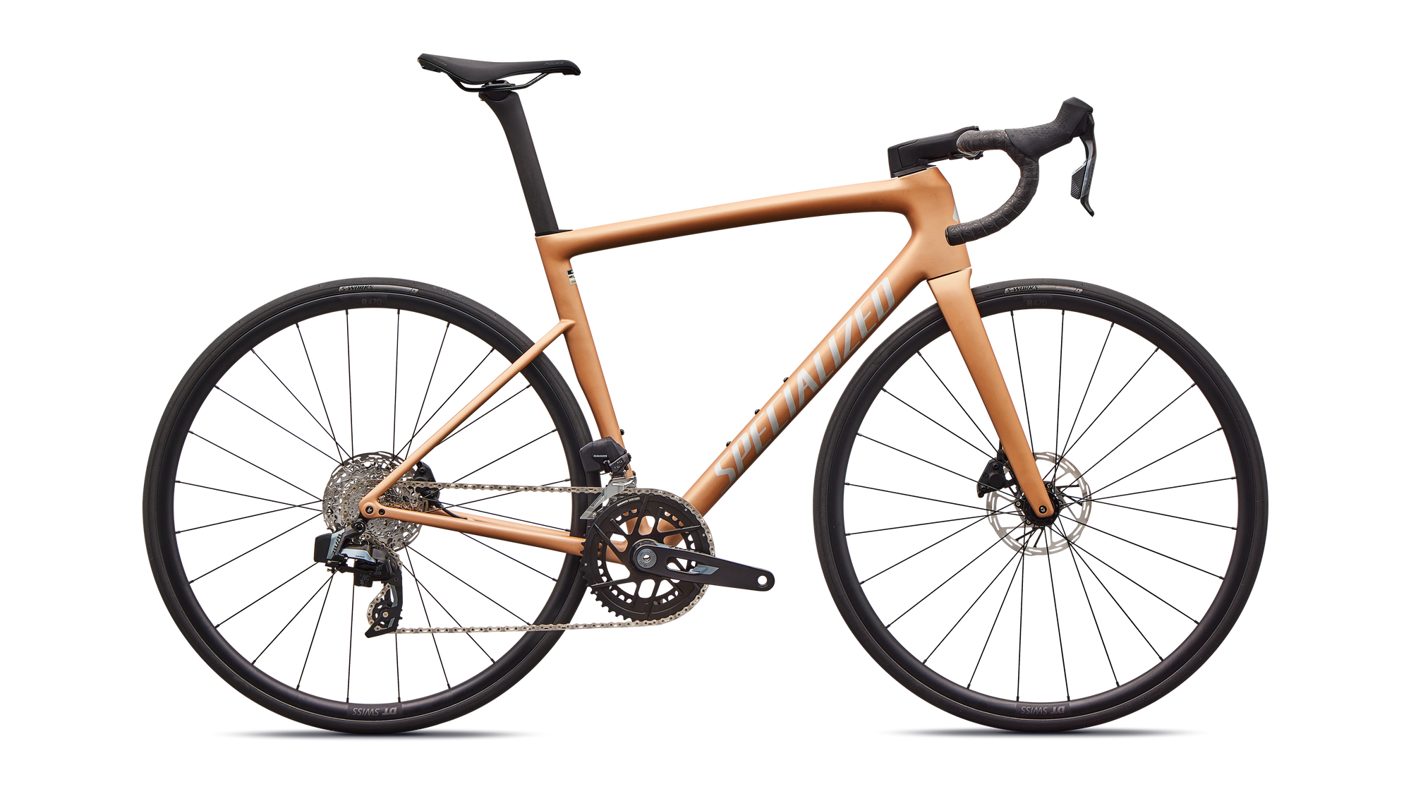 Specialized Tarmac SL8 Comp - SRAM Rival AXS  - Satin Photon Orange Tint Over Silver Dust