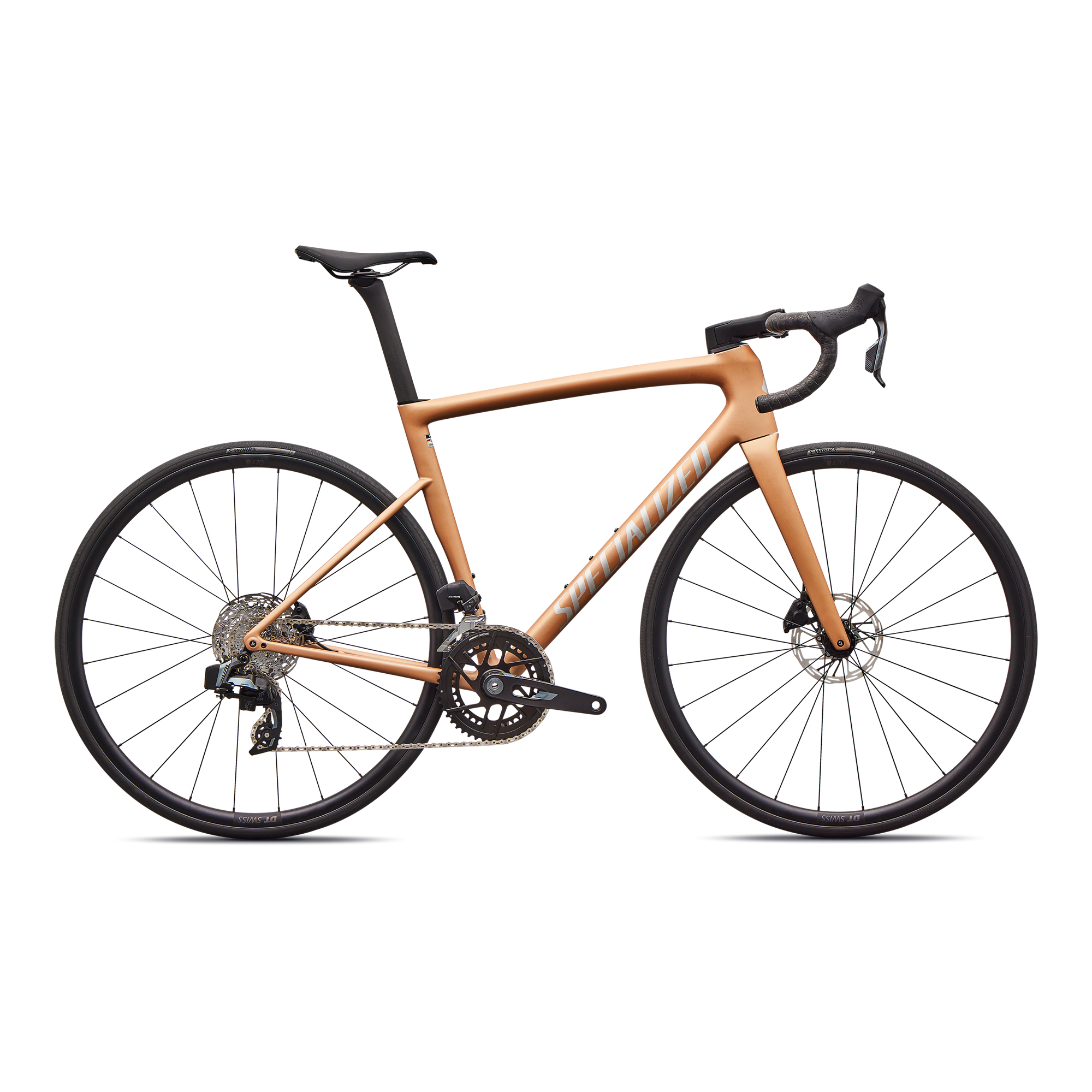 Specialized Tarmac SL8 Comp - SRAM Rival AXS  - Satin Photon Orange Tint Over Silver Dust