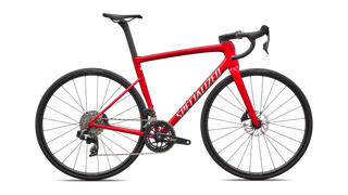 Specialized Tarmac SL8 Comp - SRAM Rival AXS  - Gloss Red Tint Over Silver Dust / Silver Dust