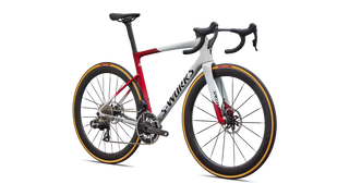 Specialized S-Works Tarmac SL9 - SRAM RED AXS - Gloss White Silver Metallic / Gloss Ruby Metallic / Obsidian Metallic