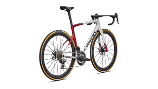 Specialized S-Works Tarmac SL9 - SRAM RED AXS - Gloss White Silver Metallic / Gloss Ruby Metallic / Obsidian Metallic