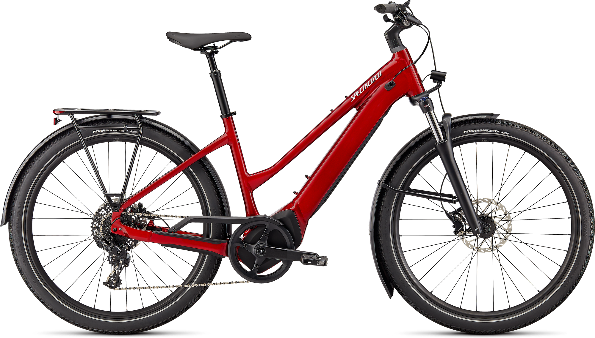 Specialized Turbo Vado 4.0 Step-Through - Red Tint / Silver Reflective