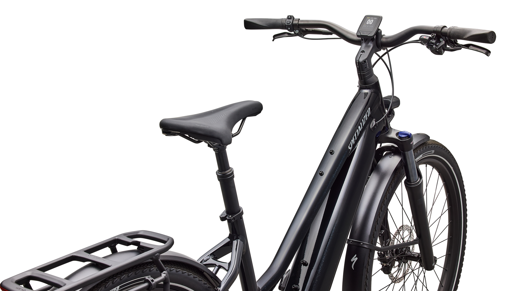 Specialized Turbo Vado 4.0 Step-Through - Gloss Castblack / Satin Silver Reflective
