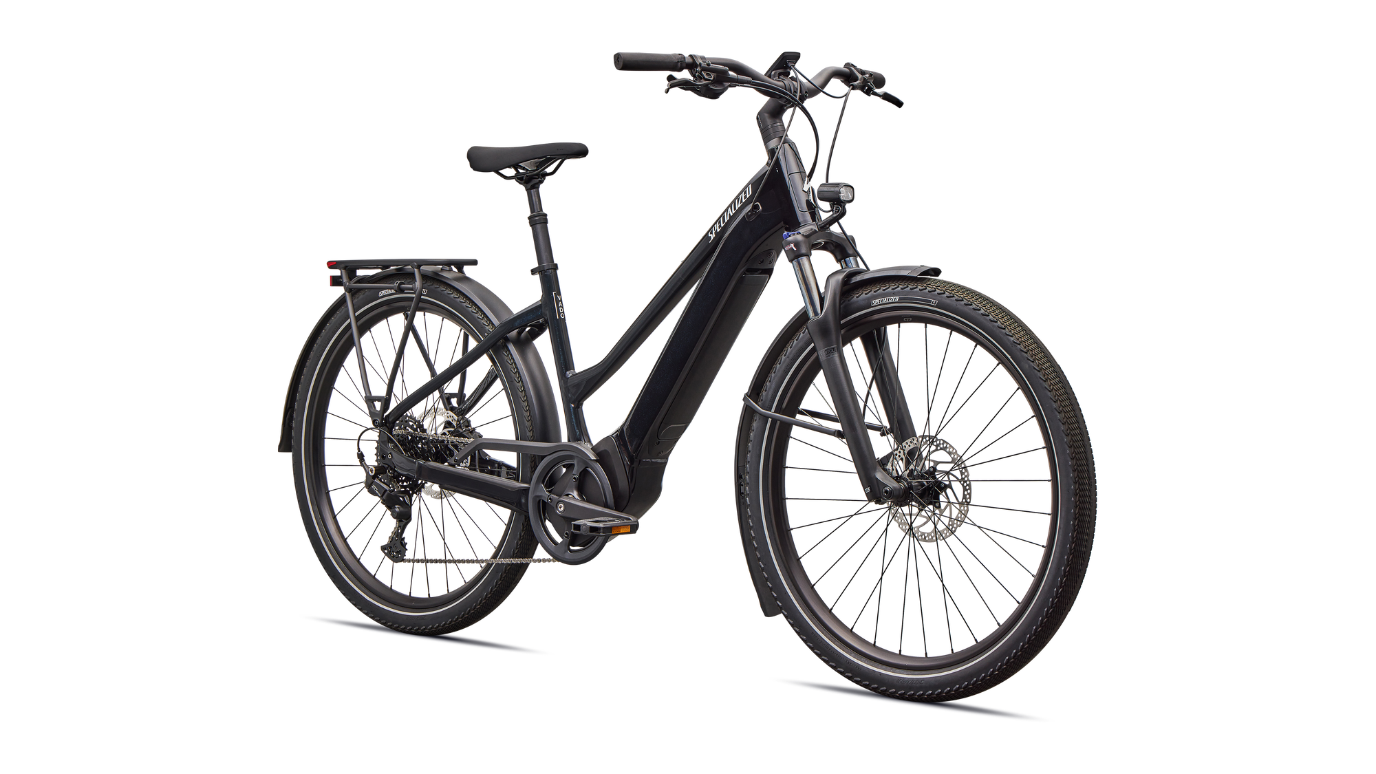 Specialized Turbo Vado 4.0 Step-Through - Gloss Castblack / Satin Silver Reflective