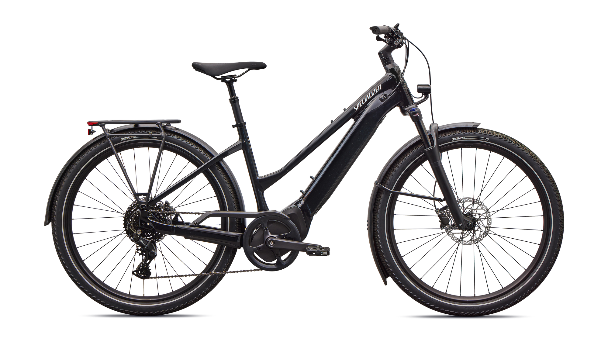 Specialized Turbo Vado 4.0 Step-Through - Gloss Castblack / Satin Silver Reflective