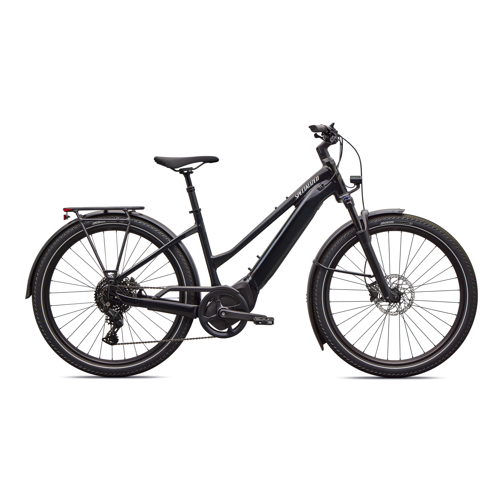 Specialized Turbo Vado 4.0 Step-Through - Gloss Castblack / Satin Silver Reflective