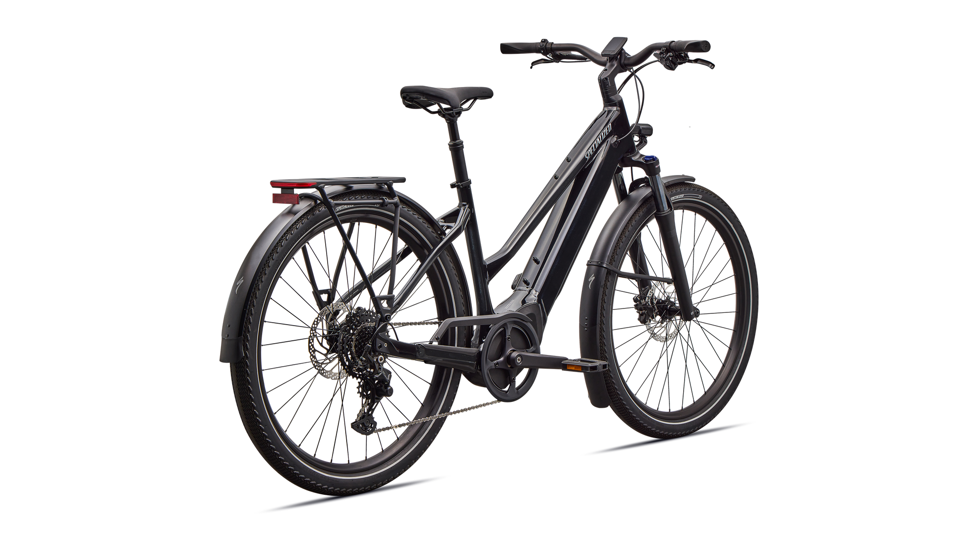 Specialized Turbo Vado 4.0 Step-Through - Gloss Castblack / Satin Silver Reflective