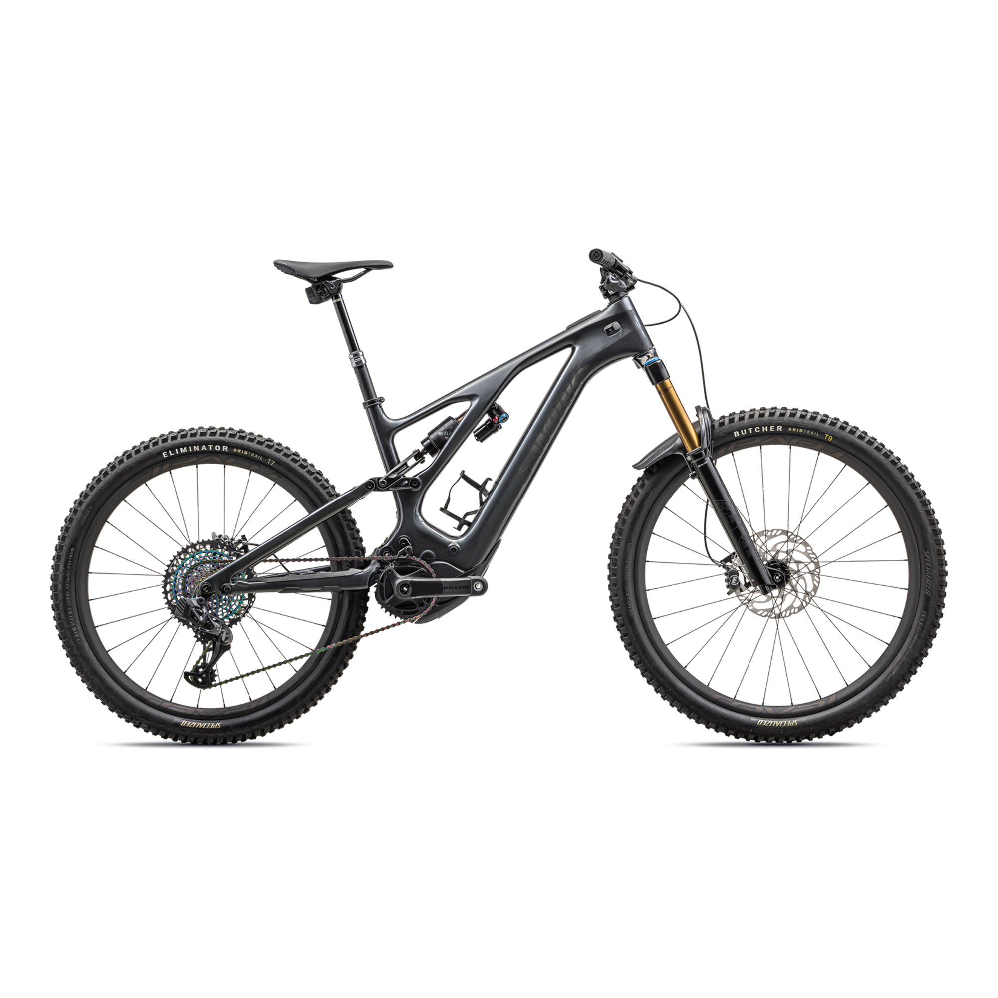Specialized S-Works Turbo Levo 3 - Gloss Black Liquid Metal / Satin Black Chrome Foil