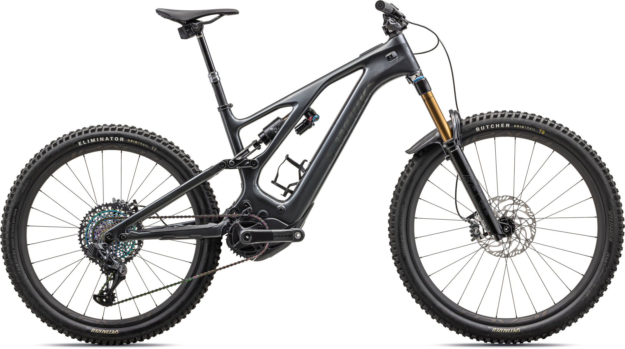Specialized S-Works Turbo Levo 3 - Gloss Black Liquid Metal / Satin Black Chrome Foil