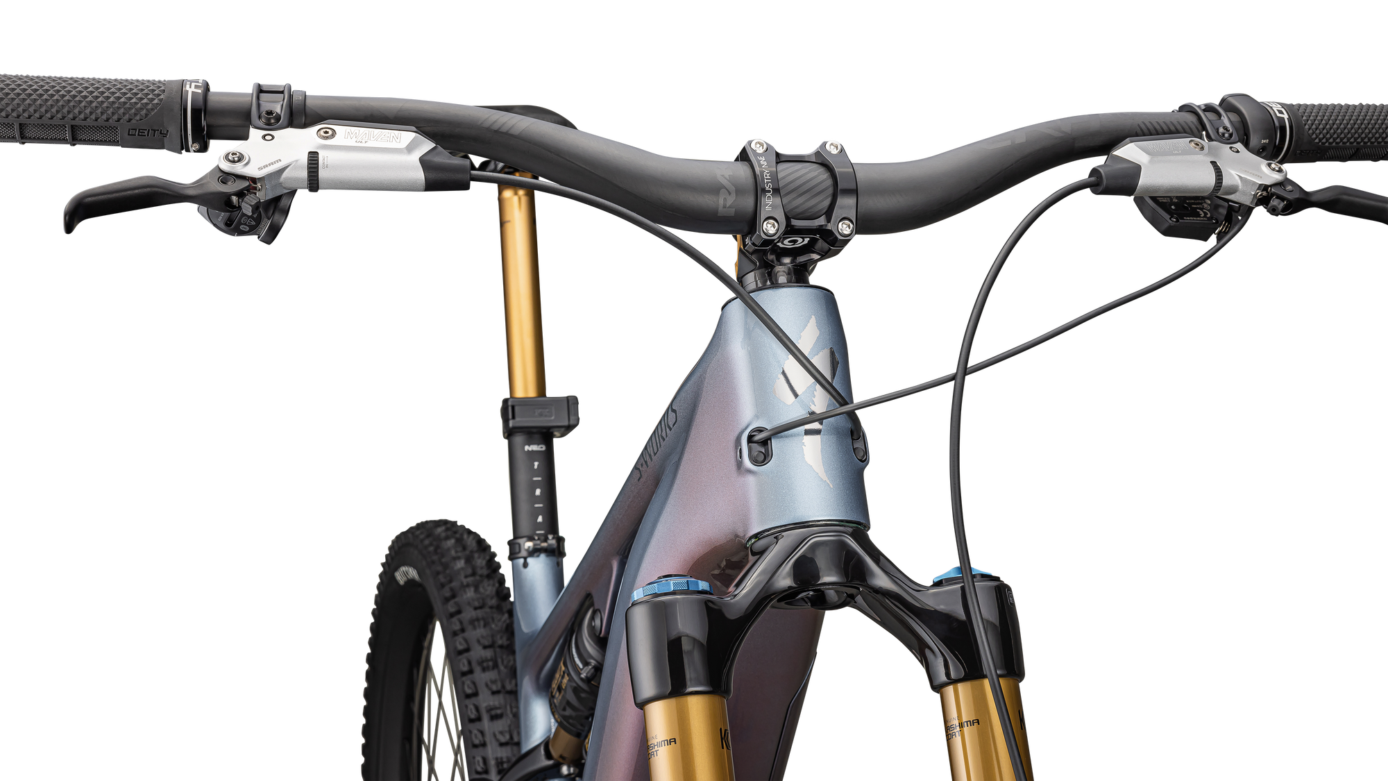 Specialized S-Works Turbo Levo 4 - Gloss Glacial Metallic / Red Pearl / Black Pearl