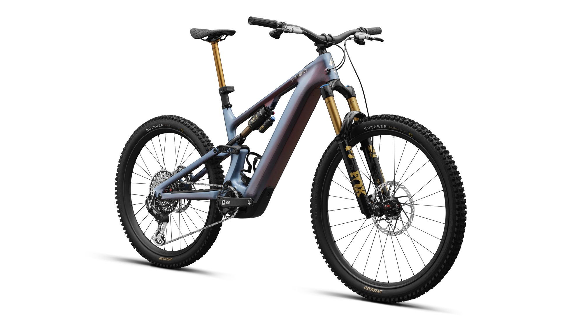 Specialized S-Works Turbo Levo 4 - Gloss Glacial Metallic / Red Pearl / Black Pearl