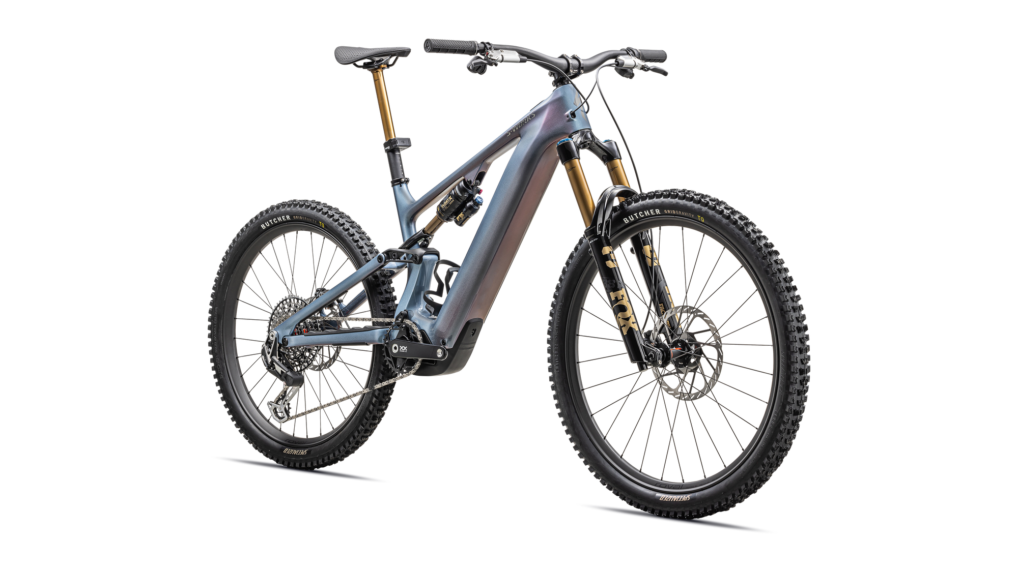 Specialized S-Works Turbo Levo 4 - Gloss Glacial Metallic / Red Pearl / Black Pearl