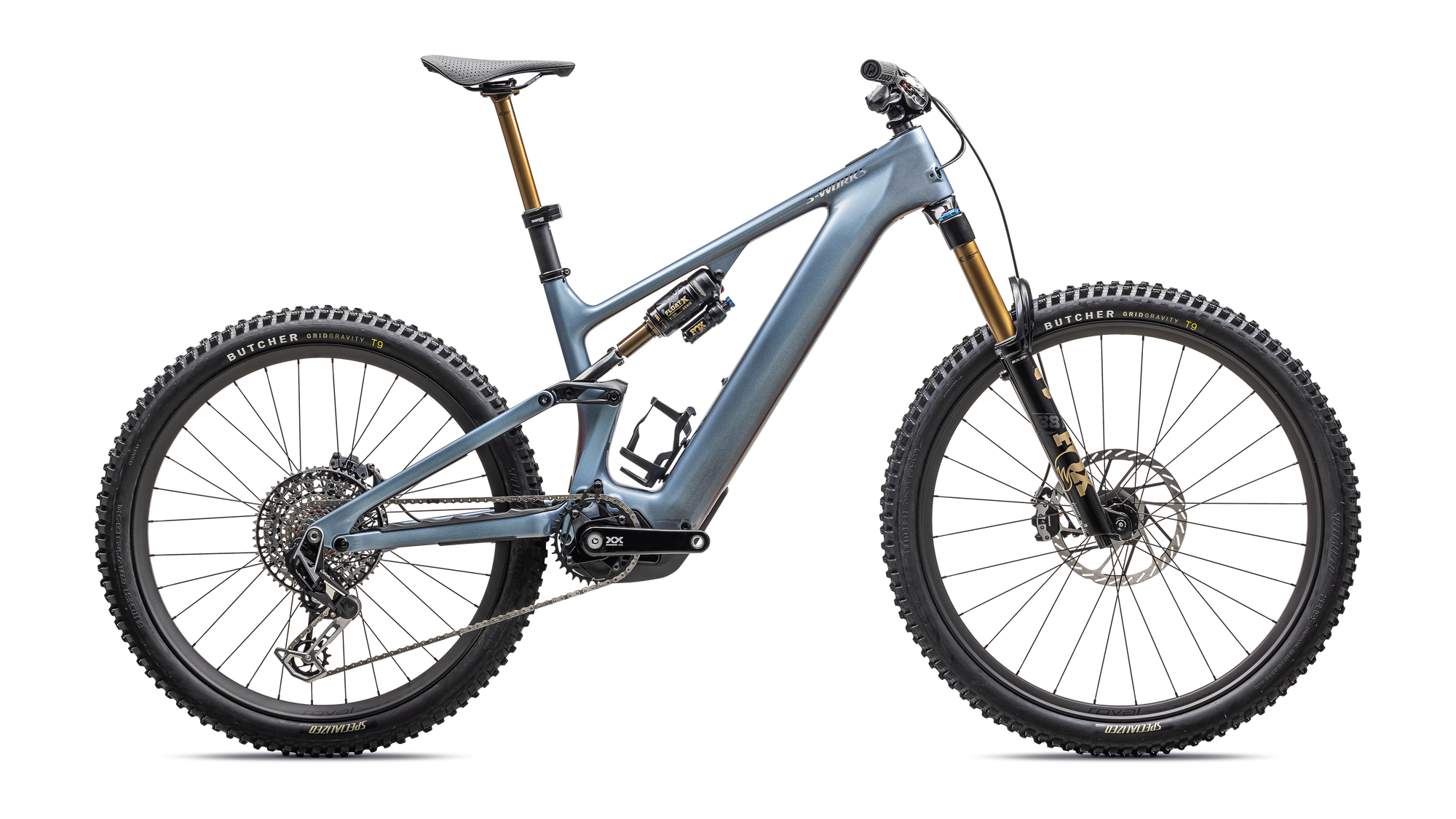 Specialized S-Works Turbo Levo 4 - Gloss Glacial Metallic / Red Pearl / Black Pearl