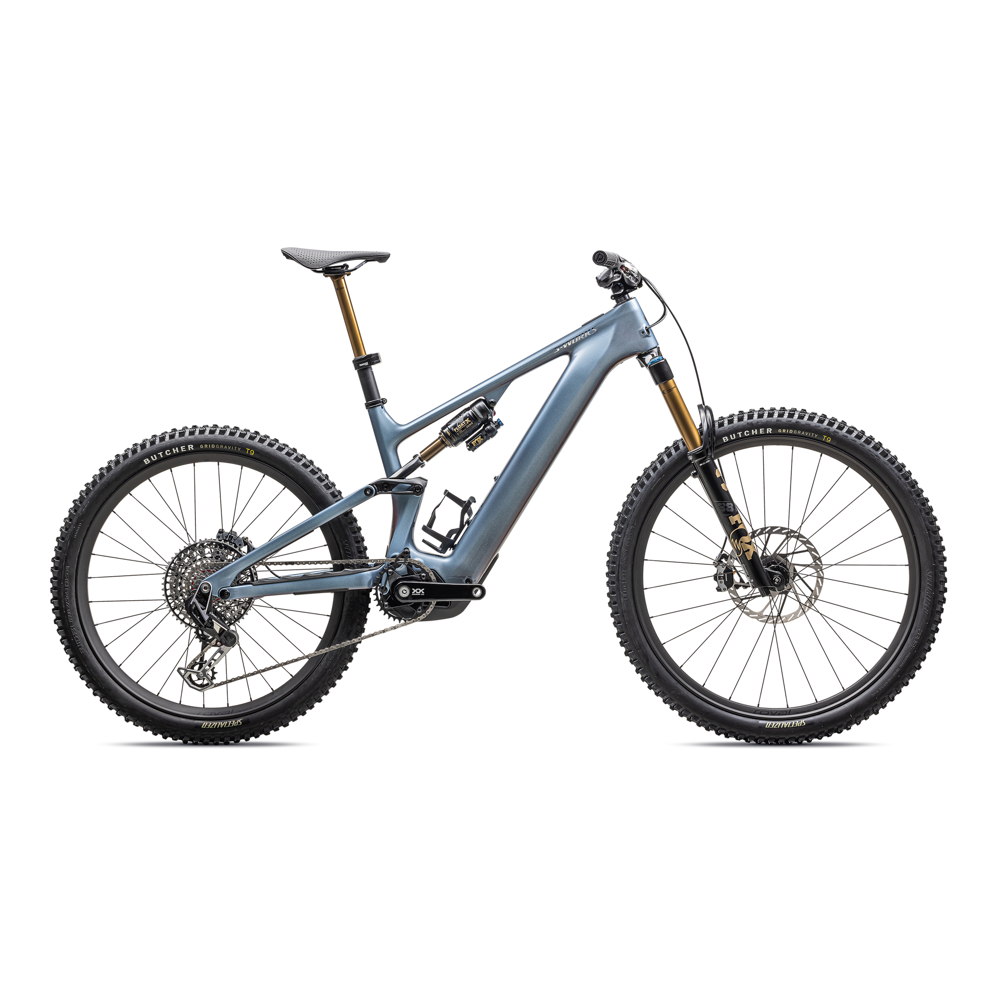 Specialized S-Works Turbo Levo 4 - Gloss Glacial Metallic / Red Pearl / Black Pearl