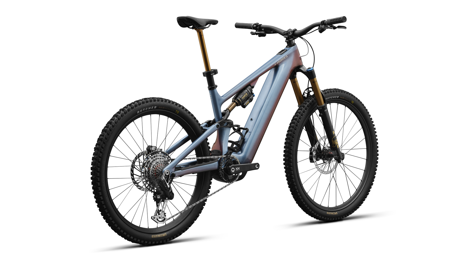 Specialized S-Works Turbo Levo 4 - Gloss Glacial Metallic / Red Pearl / Black Pearl
