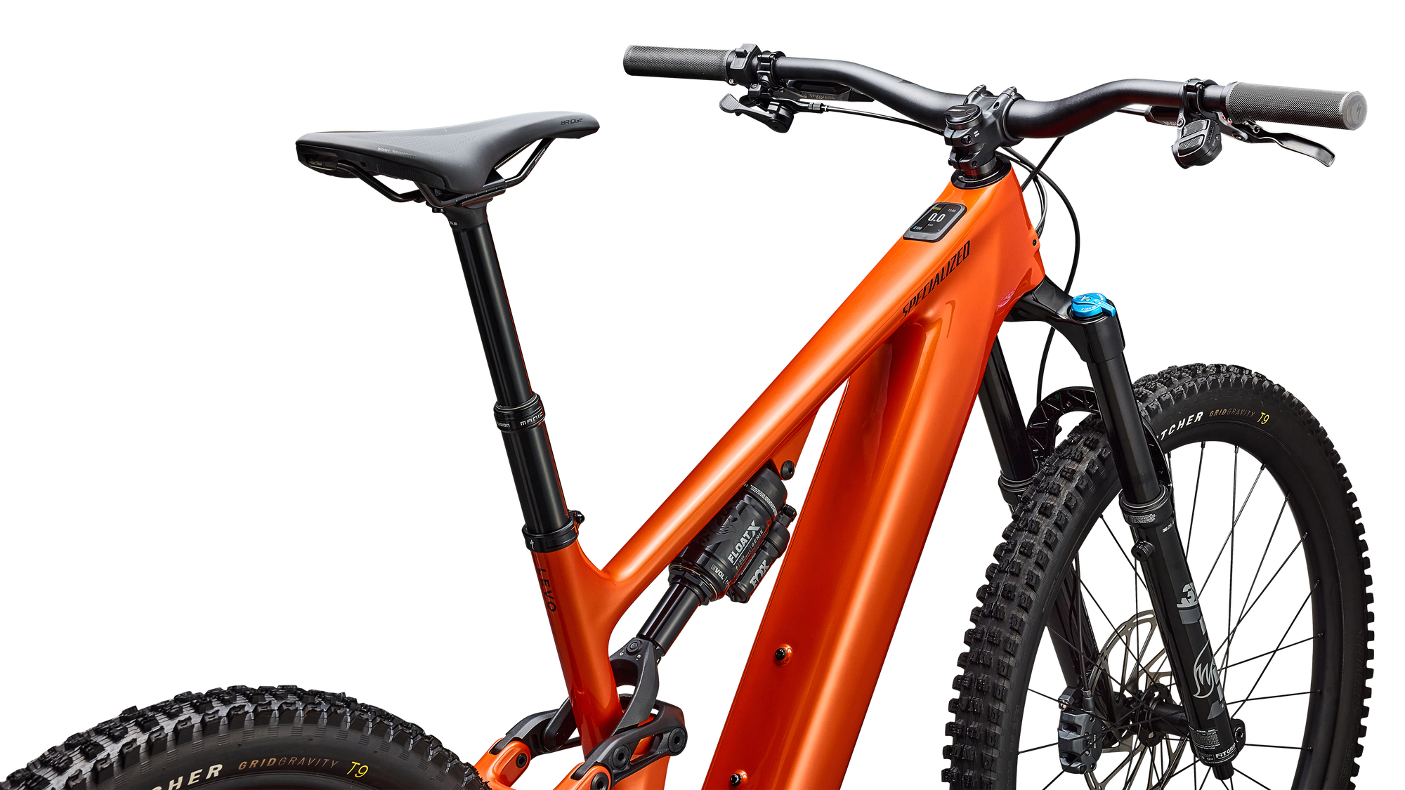 Specialized Turbo Levo 4 Comp - Gloss Orange Tint Over Silver Dust / Dark Navy