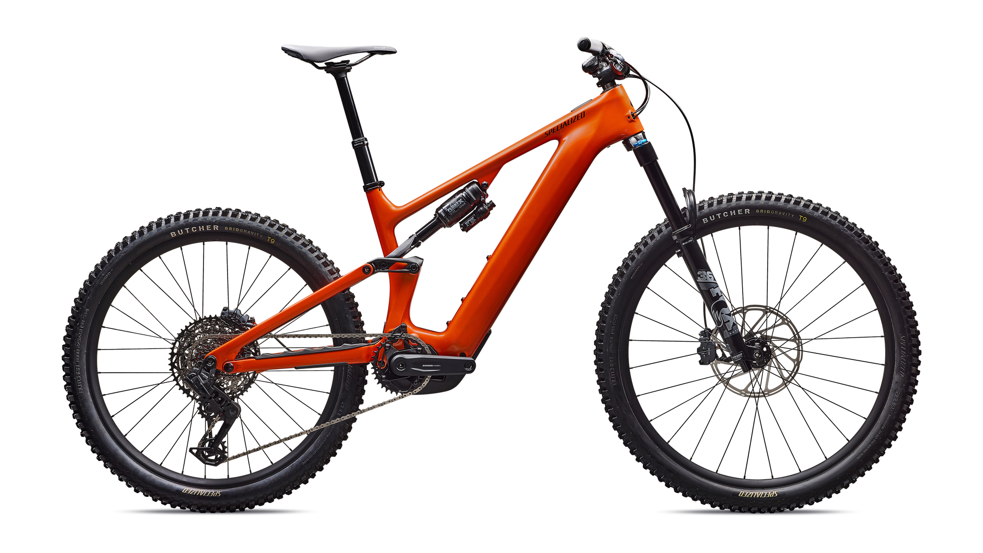 Specialized Turbo Levo 4 Comp - Gloss Orange Tint Over Silver Dust / Dark Navy
