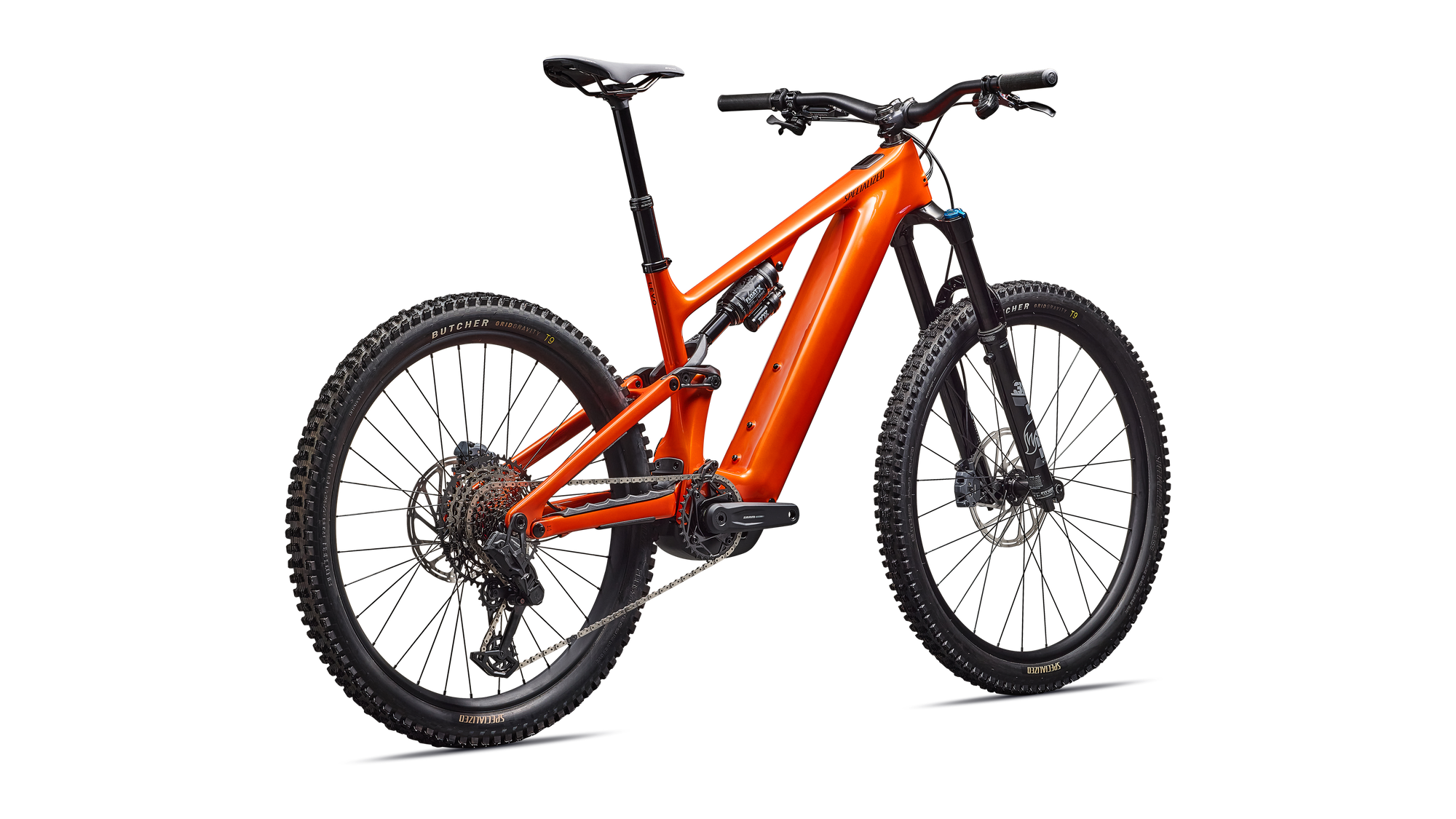 Specialized Turbo Levo 4 Comp - Gloss Orange Tint Over Silver Dust / Dark Navy