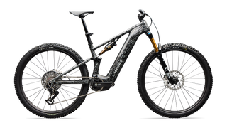 Specialized S-Works Turbo Levo R - Gloss Shadow Silver Blended Speckle Over Carbon / Silver Dust