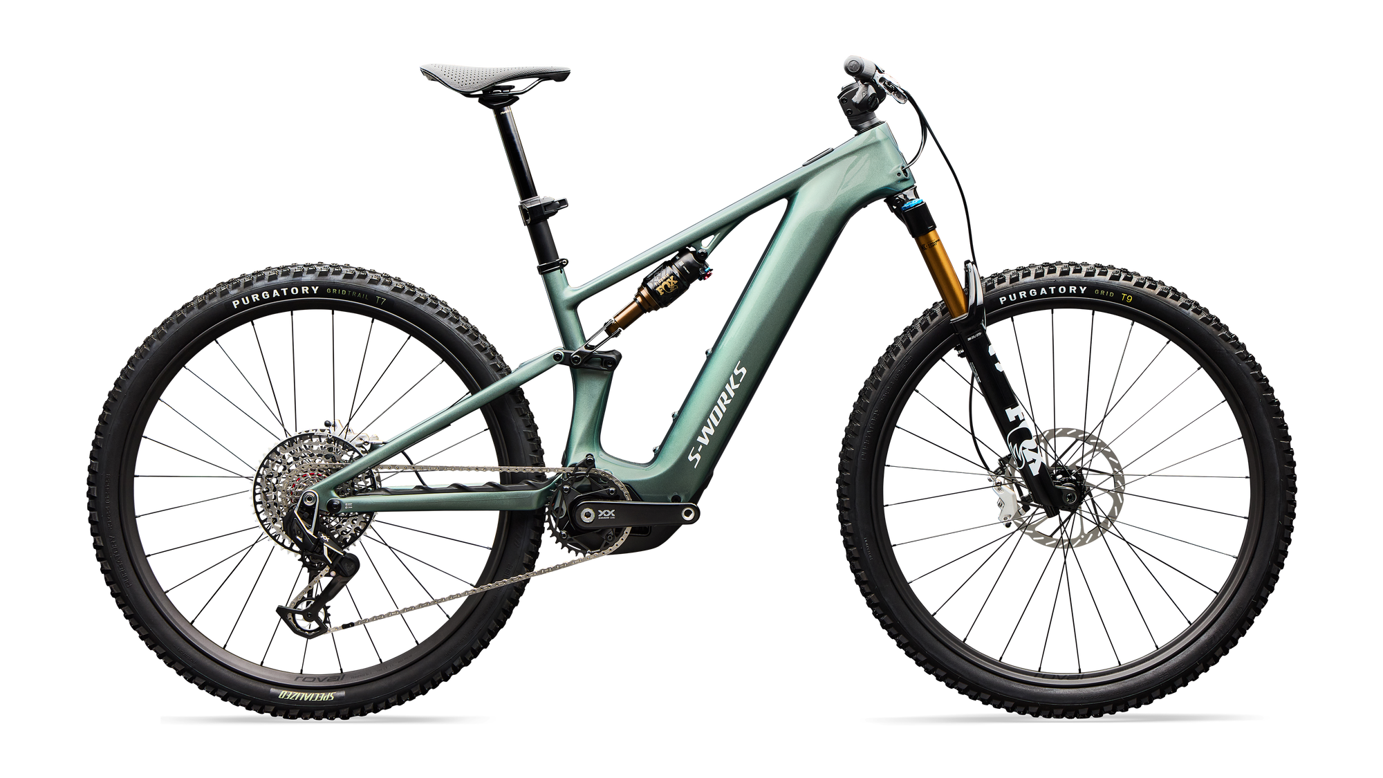 Specialized S-Works Turbo Levo R - Gloss Premium Fjord Metallic / White