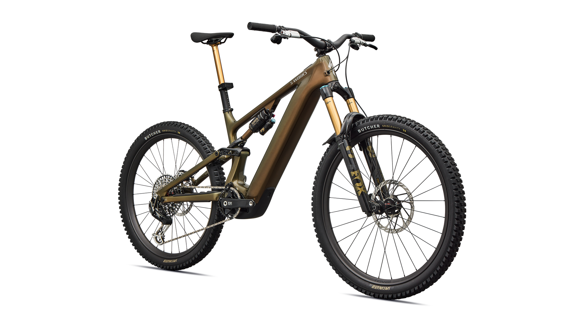 Specialized S-Works Turbo Levo 4 - Gloss Laurel Green / Burnt Gold / Chrome