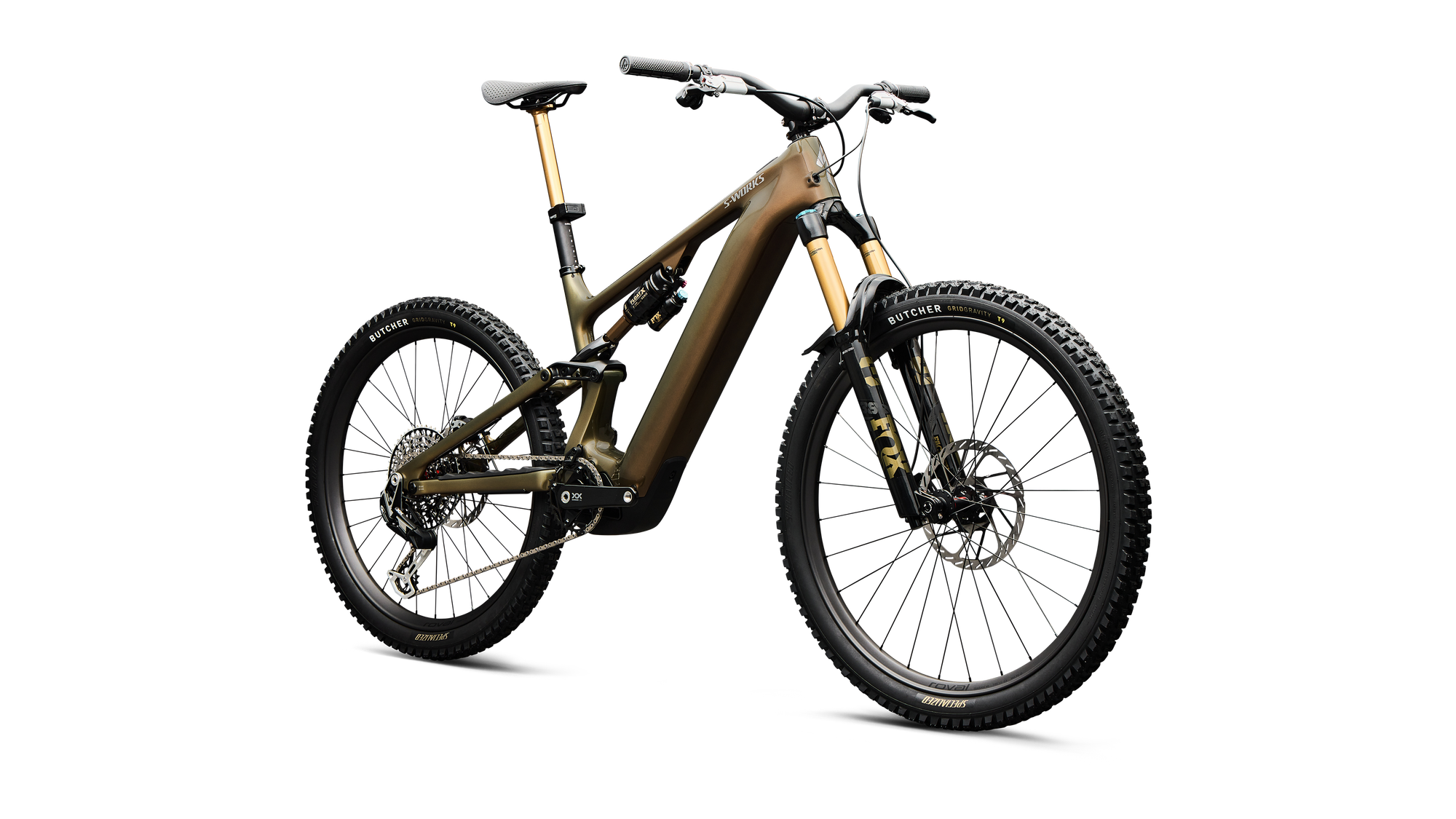 Specialized S-Works Turbo Levo 4 - Gloss Laurel Green / Burnt Gold / Chrome