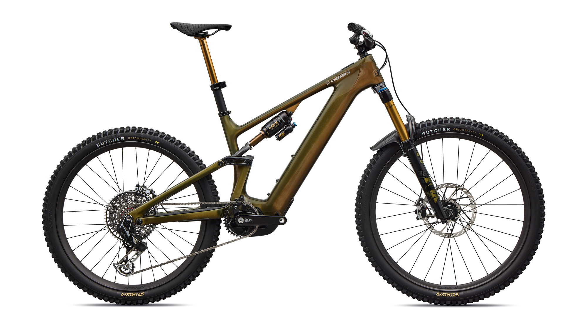 Specialized S-Works Turbo Levo 4 - Gloss Laurel Green / Burnt Gold / Chrome