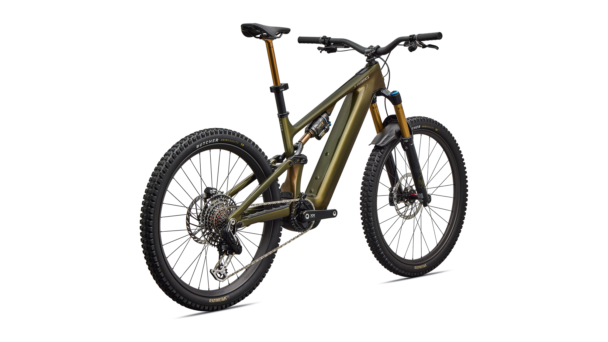 Specialized S-Works Turbo Levo 4 - Gloss Laurel Green / Burnt Gold / Chrome