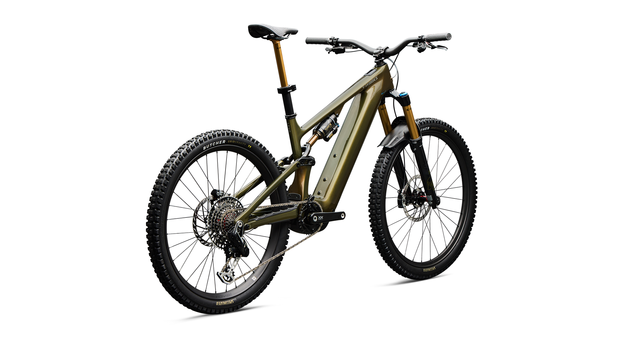 Specialized S-Works Turbo Levo 4 - Gloss Laurel Green / Burnt Gold / Chrome