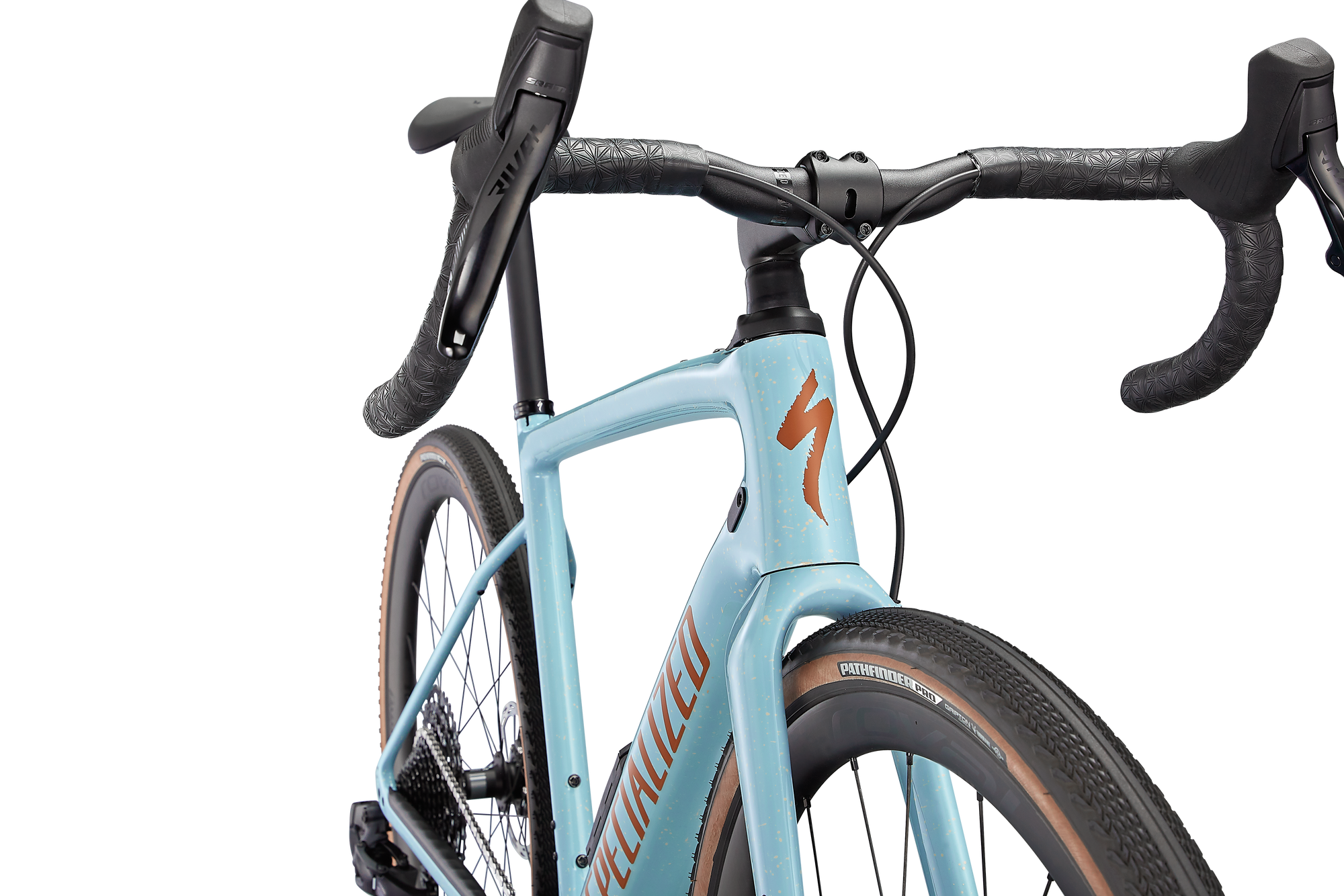 Specialized Diverge Expert Carbon - SRAM Rival eTAP AXS - Gloss Arctic Blue/Sand Speckle/Terra Cotta