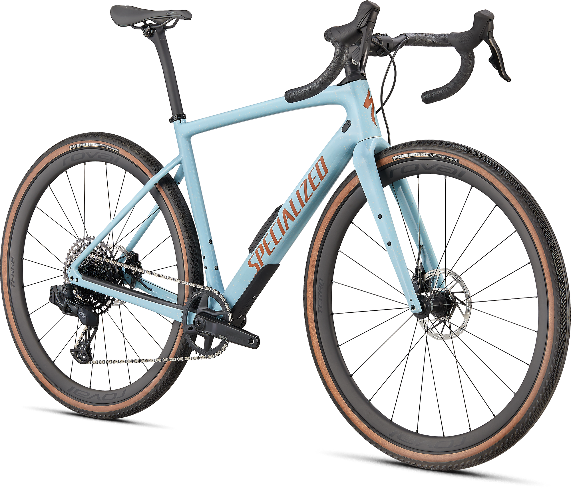 Specialized Diverge Expert Carbon - SRAM Rival eTAP AXS - Gloss Arctic Blue/Sand Speckle/Terra Cotta