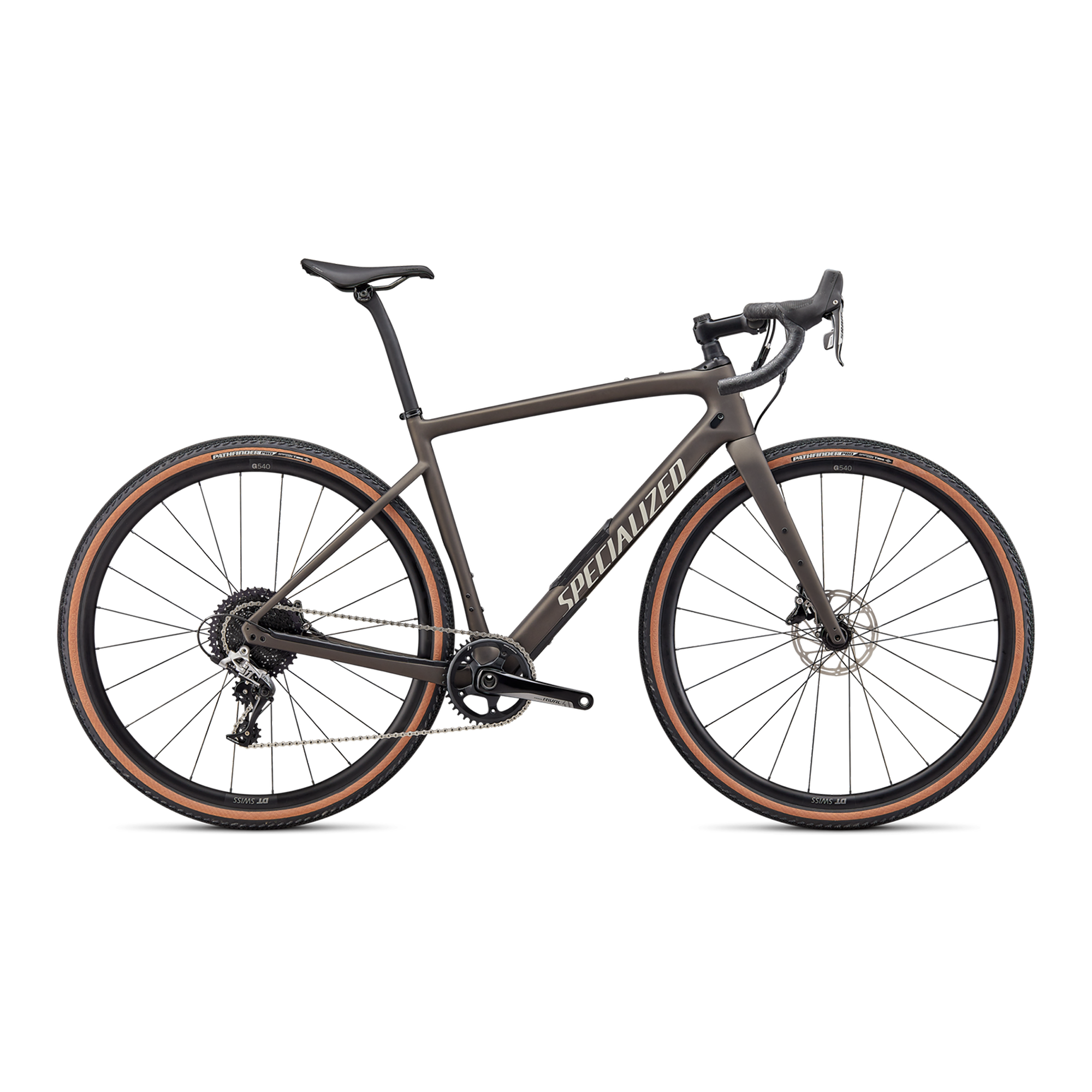 Specialized Diverge Comp Carbon - SRAM Rival - Satin Gunmetal/White/Chrome/Clean