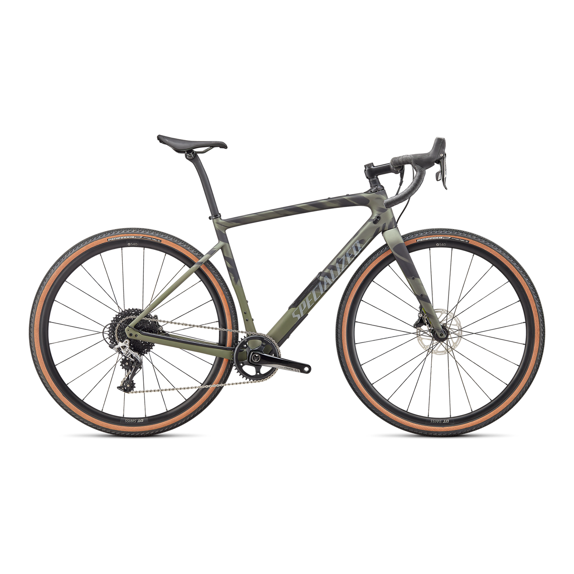 Specialized Diverge Comp Carbon - SRAM Rival - Satin Olive/Oak/Chrome/Wild