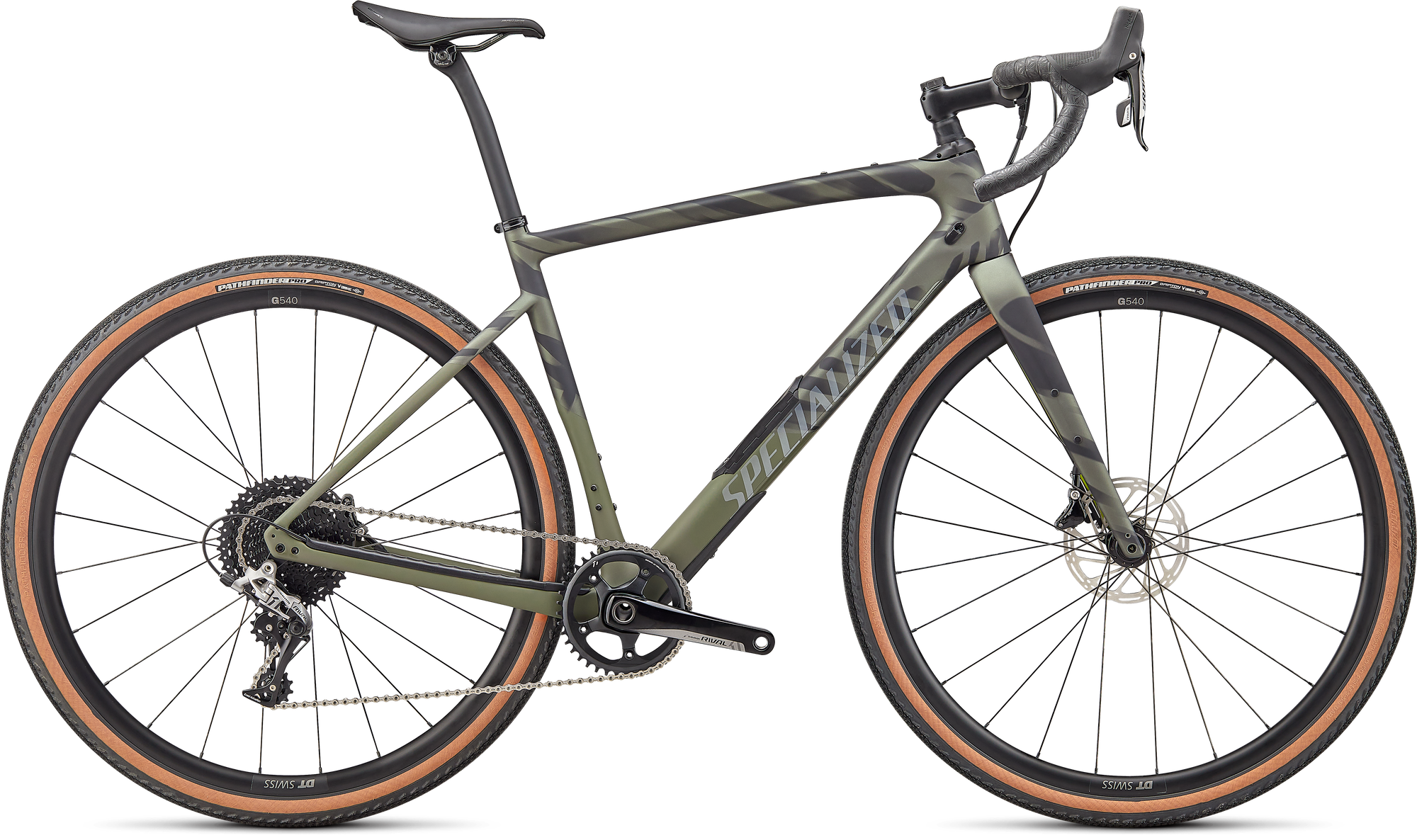 Specialized Diverge Comp Carbon - SRAM Rival - Satin Olive/Oak/Chrome/Wild