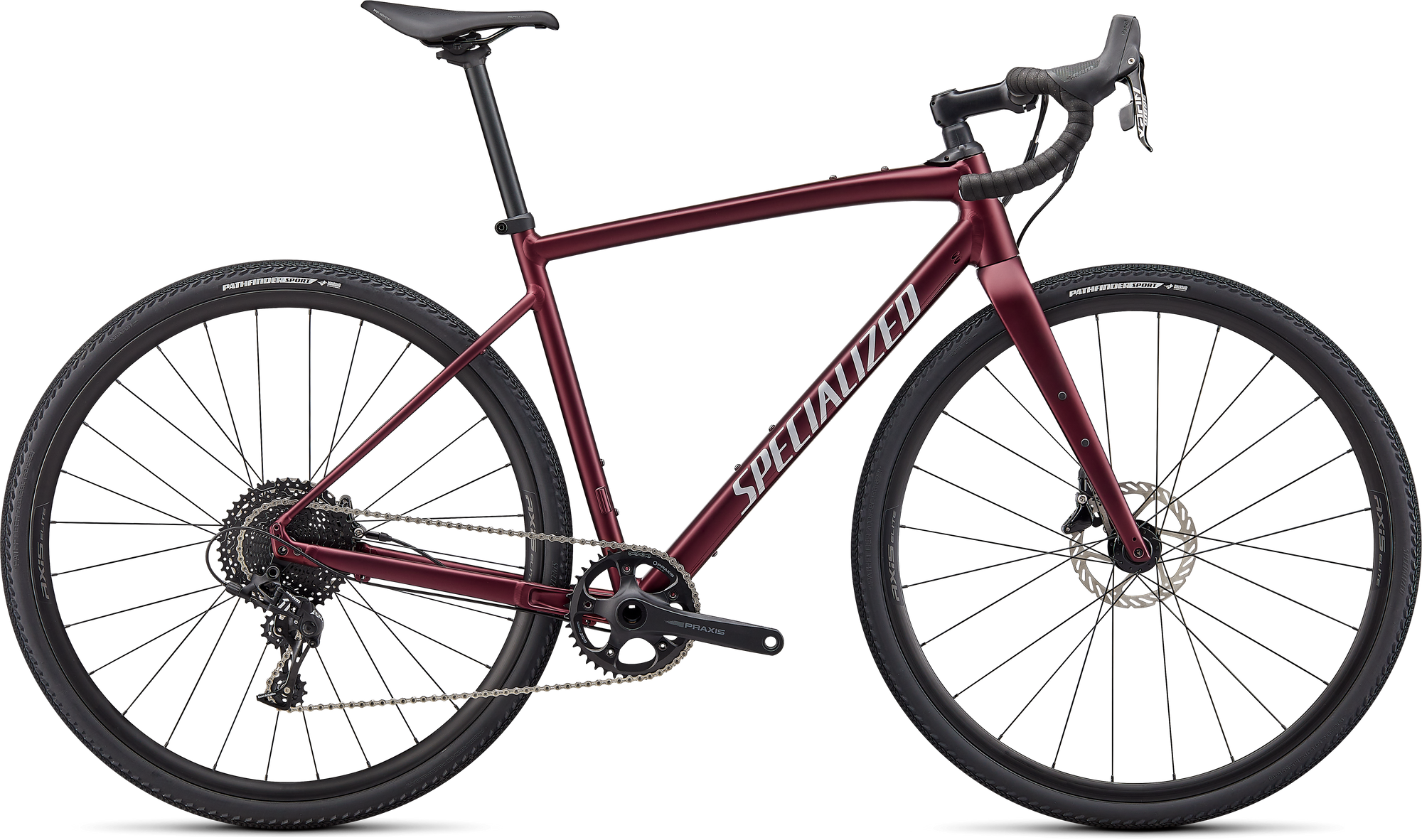 Specialized Diverge Comp E5 - SRAM Apex - Satin Maroon/Light Silver/Chrome/Clean