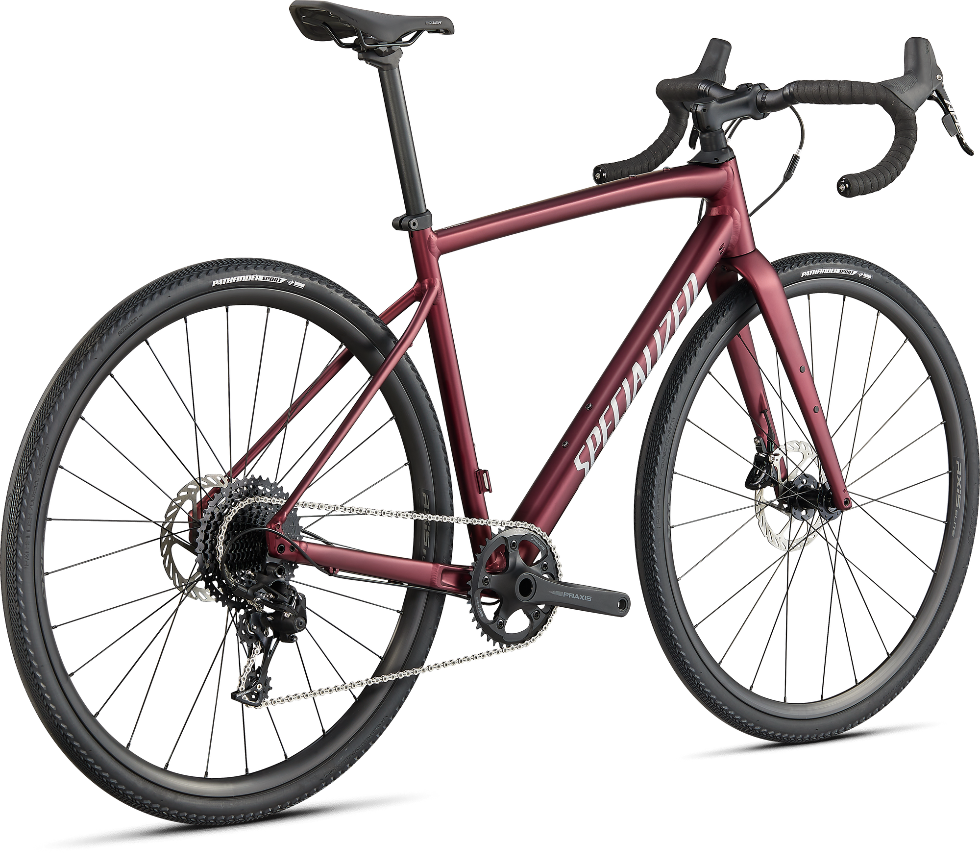 Specialized Diverge Comp E5 - SRAM Apex - Satin Maroon/Light Silver/Chrome/Clean
