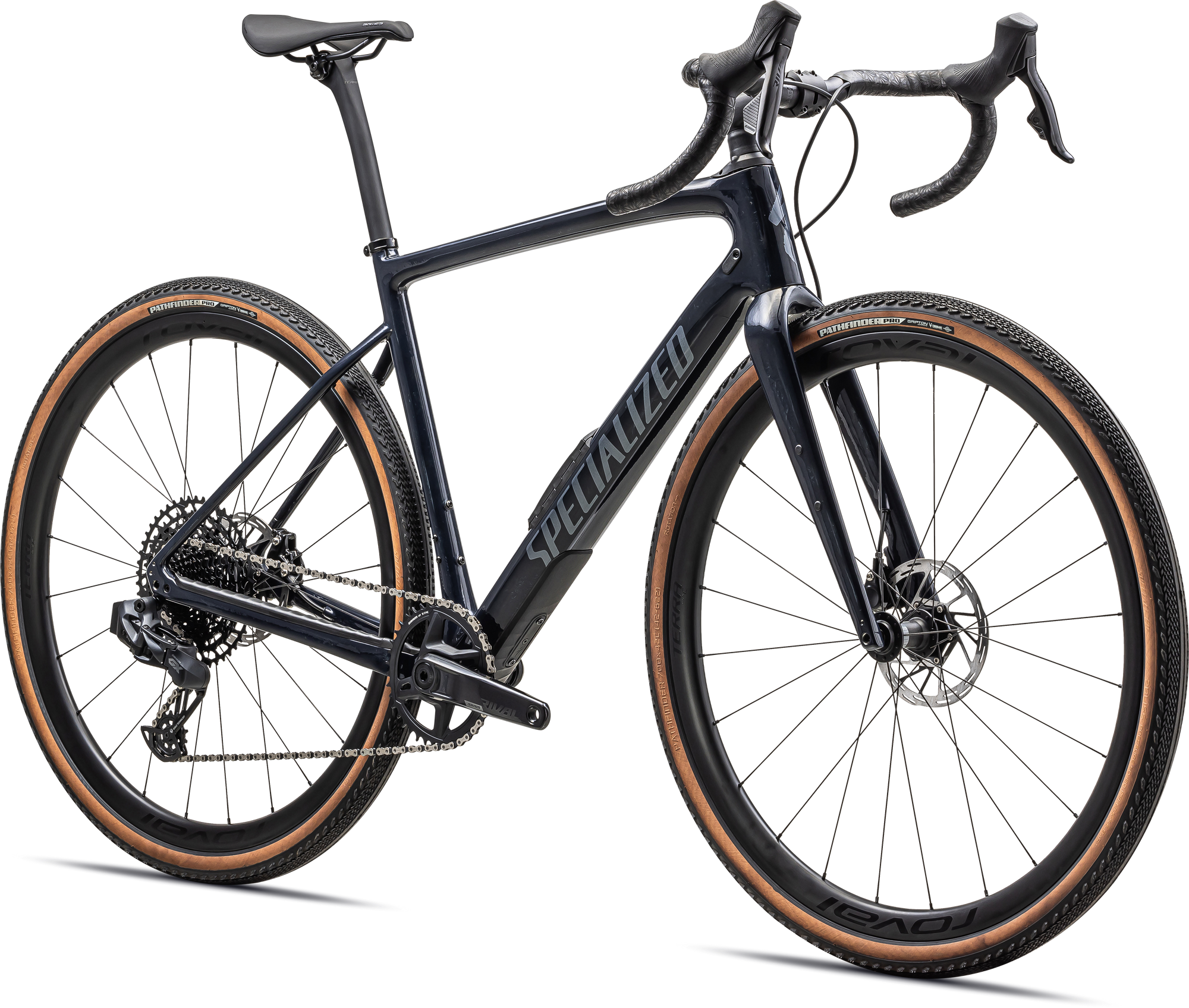 Specialized Diverge Expert Carbon - SRAM Rival eTAP AXS / GX Eagle AXS - Gloss Dark Navy Granite Over Carbon / Pearl
