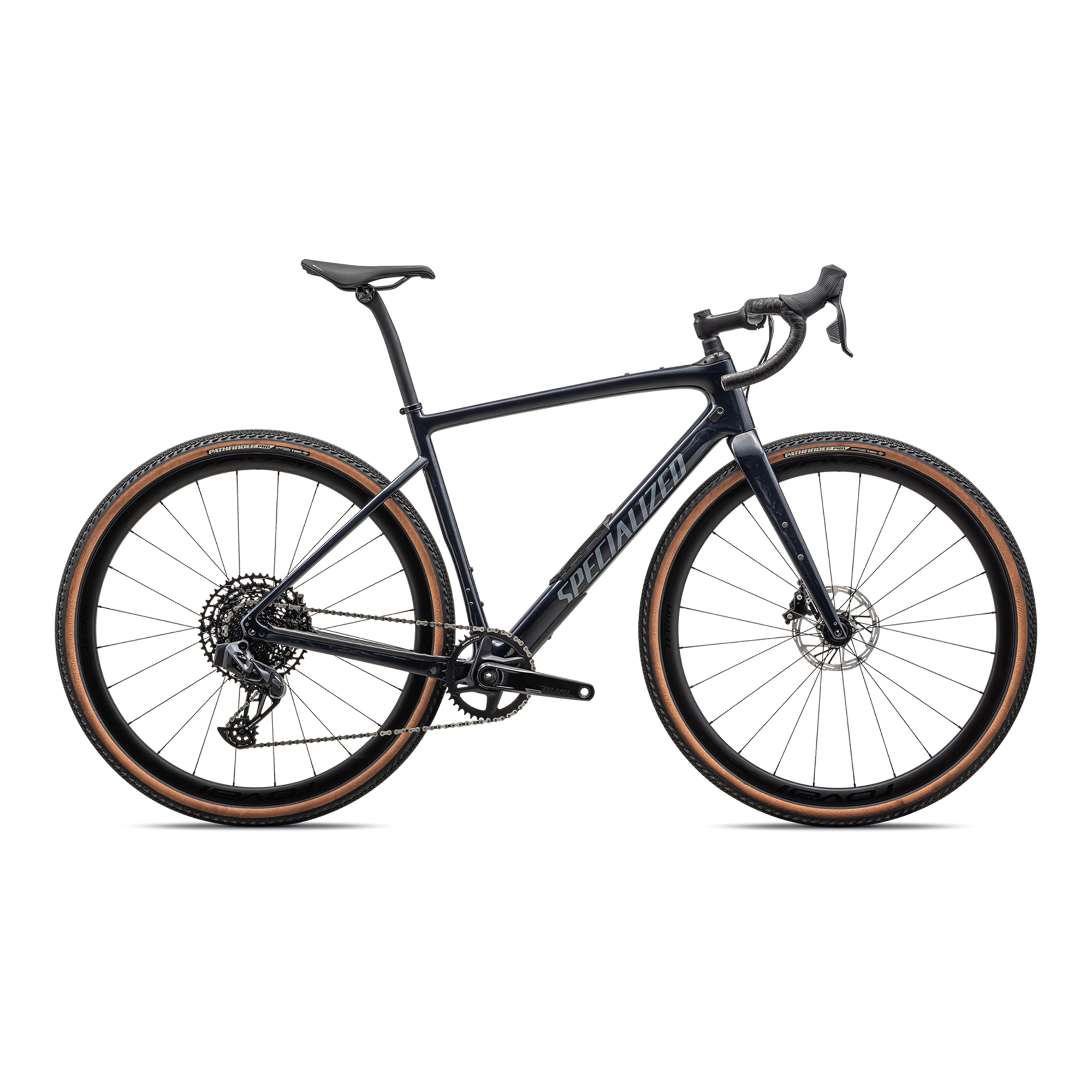 Specialized Diverge Expert Carbon - SRAM Rival eTAP AXS / GX Eagle AXS - Gloss Dark Navy Granite Over Carbon / Pearl