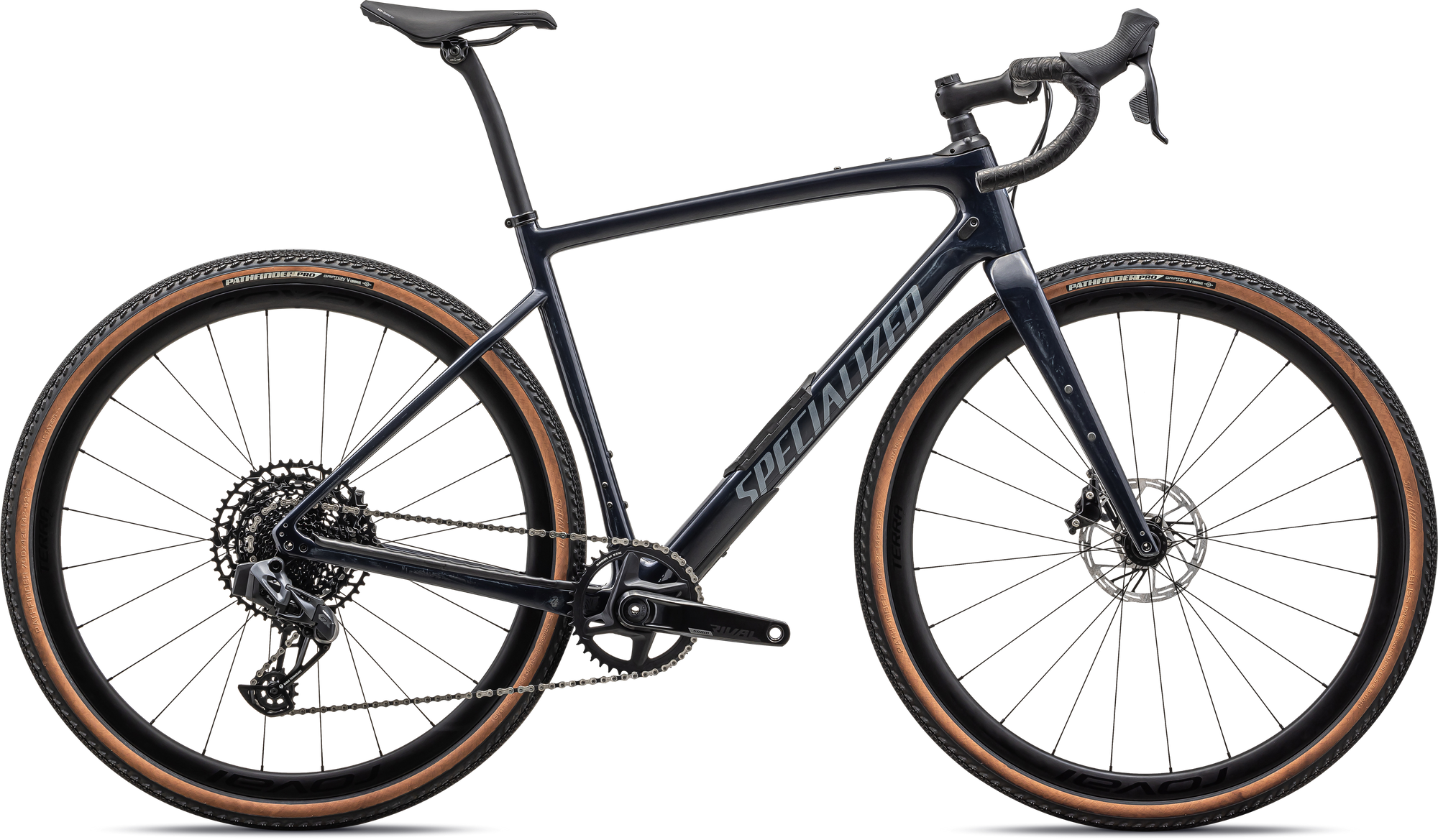 Specialized Diverge Expert Carbon - SRAM Rival eTAP AXS / GX Eagle AXS - Gloss Dark Navy Granite Over Carbon / Pearl