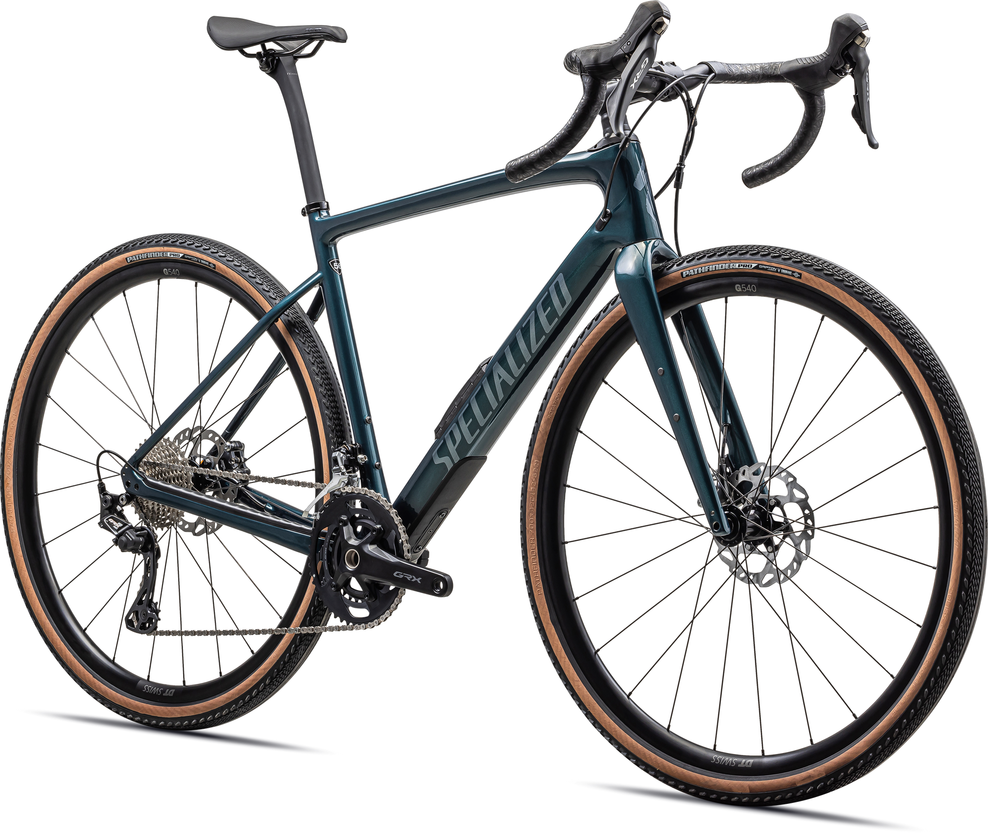 Specialized Diverge Comp Carbon - Shimano GRX - Gloss Metallic Deep Lake Granite/Pearl
