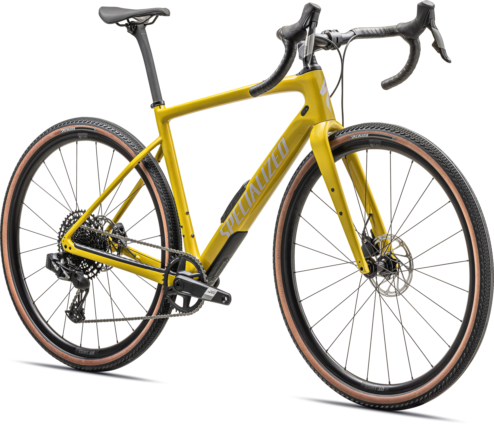 Specialized Diverge Comp Carbon - SRAM Apex eTAP AXS - Gloss Metallic Sulfur / Amber Glow / Purple Haze / Metallic Obsidian