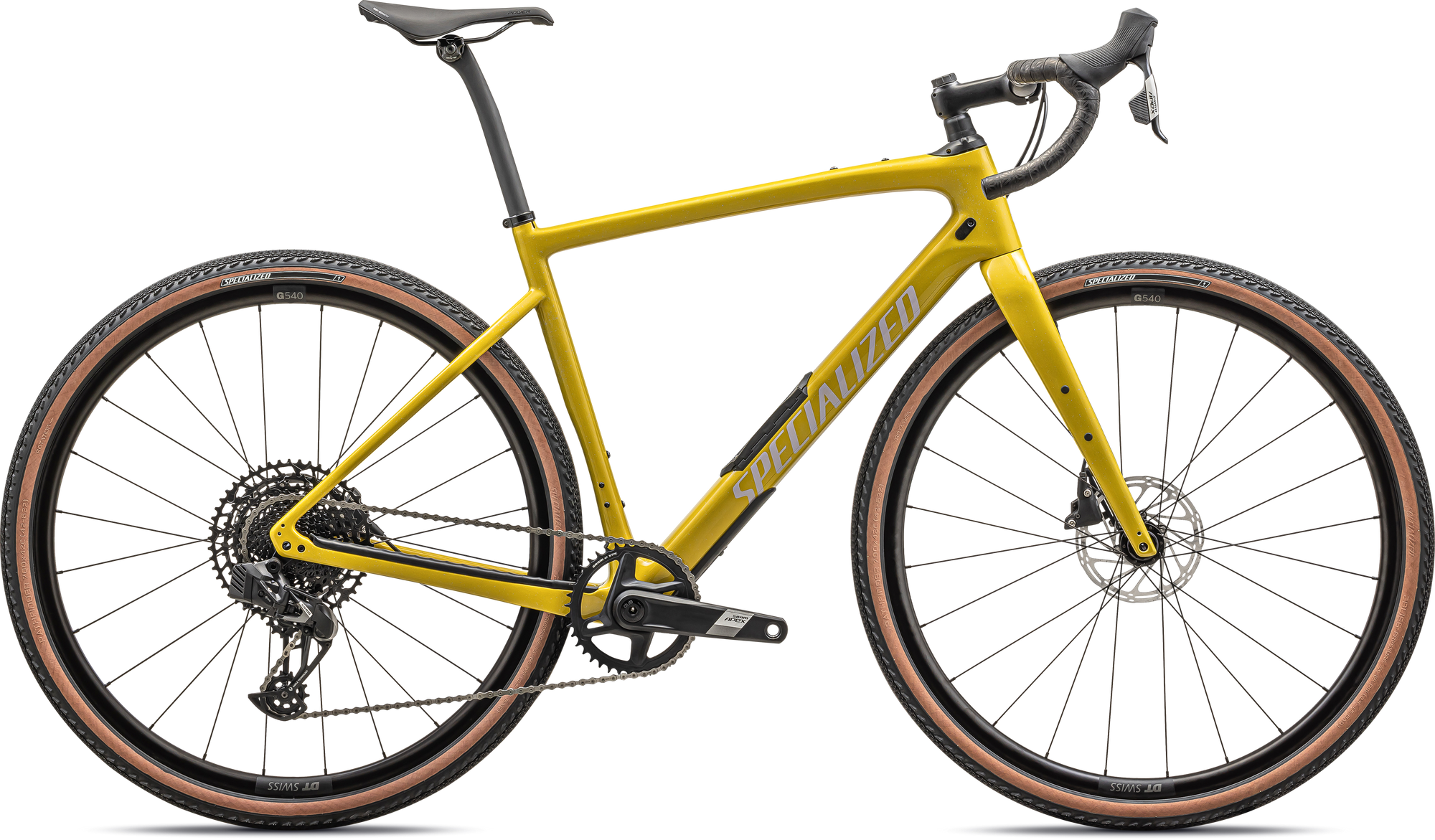 Specialized Diverge Comp Carbon - SRAM Apex eTAP AXS - Gloss Metallic Sulfur / Amber Glow / Purple Haze / Metallic Obsidian