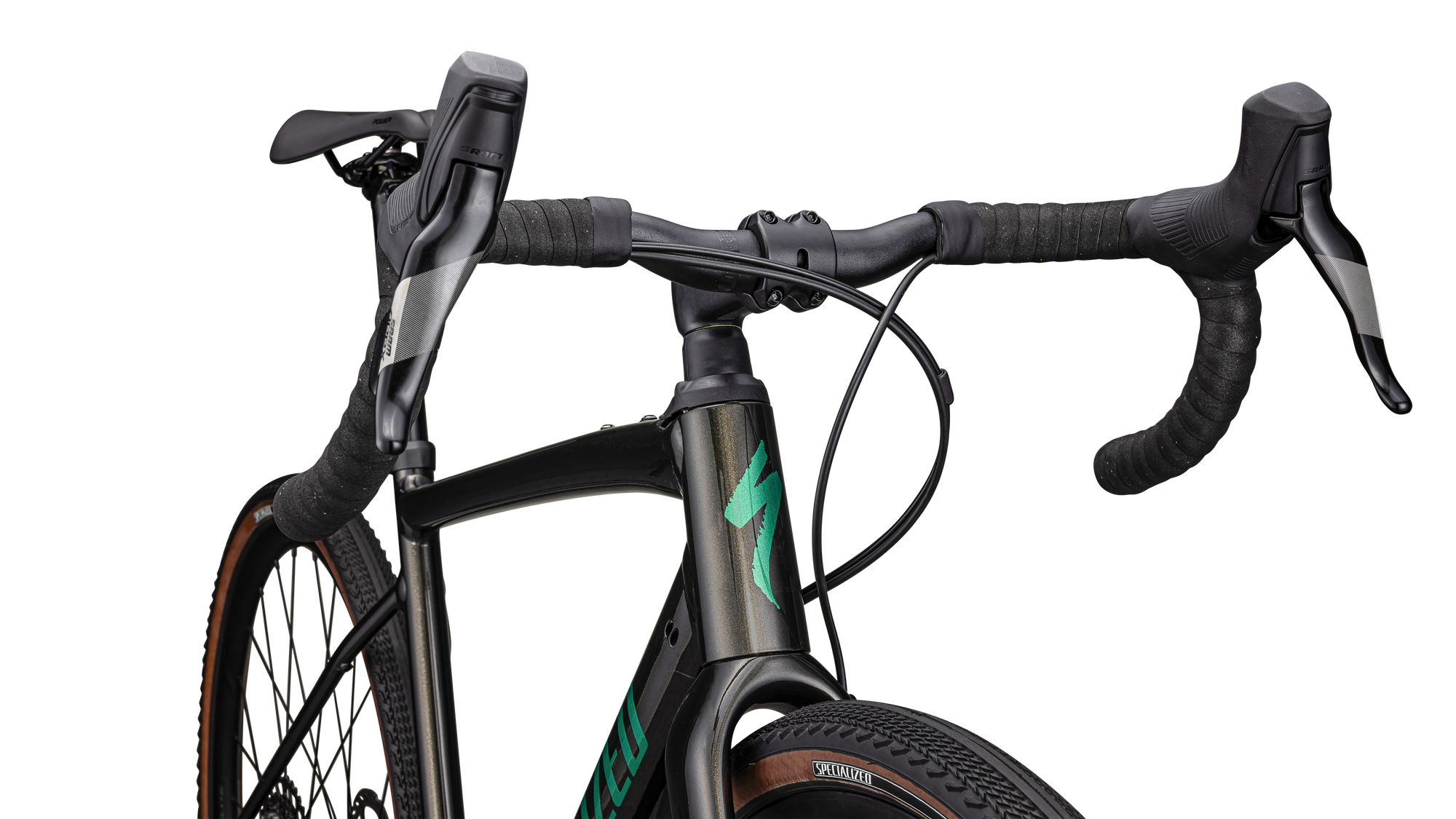 Specialized Diverge Comp E5 - SRAM Apex - Gloss Metallic Obsidian / Metallic Pine Green