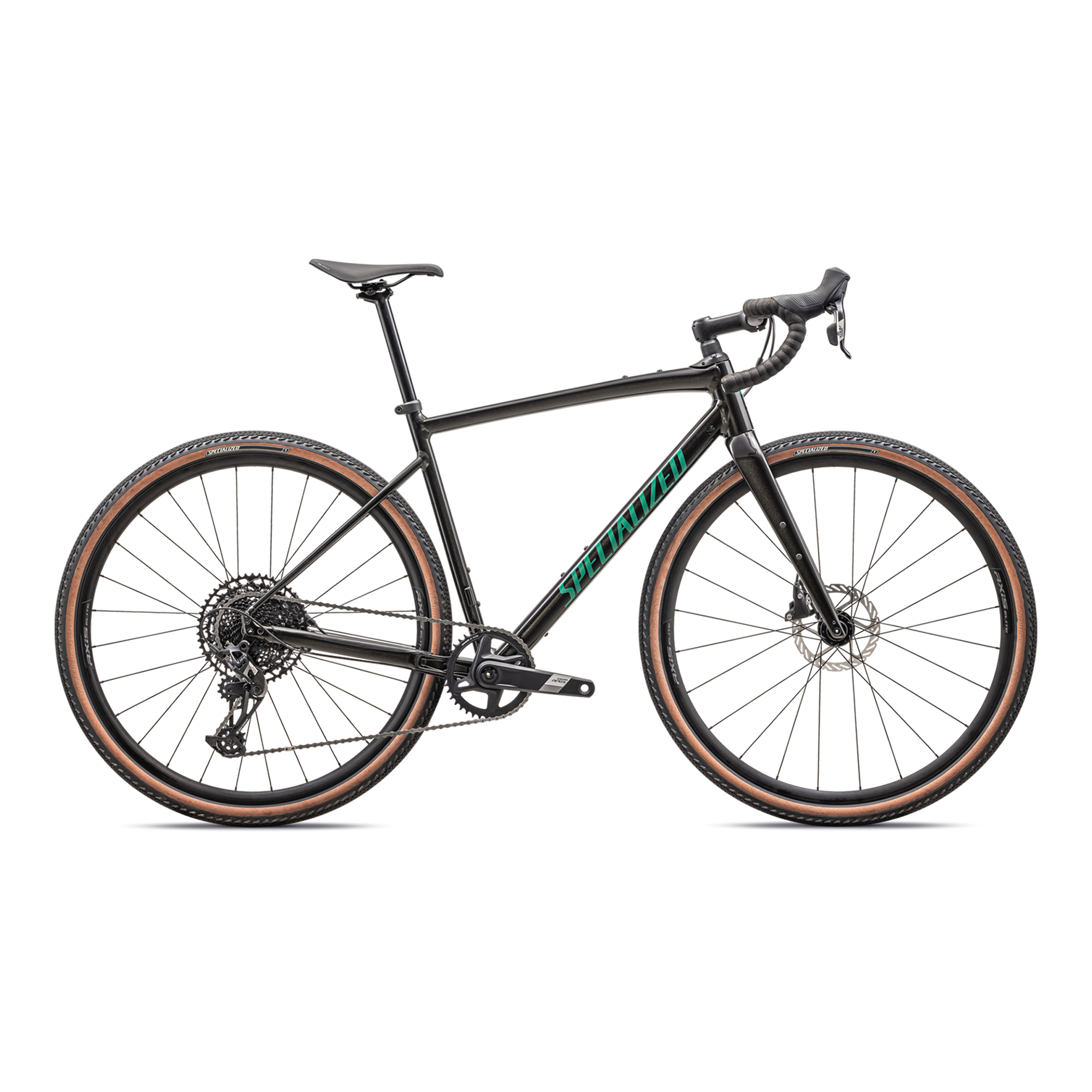 Specialized Diverge Comp E5 - SRAM Apex - Gloss Metallic Obsidian / Metallic Pine Green