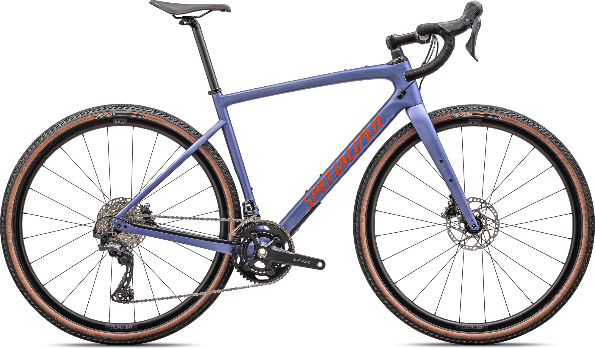 Specialized Diverge Sport Carbon - Shimano GRX - Satin Purple Indigo Tint / Purple Indigo / Amber Glow