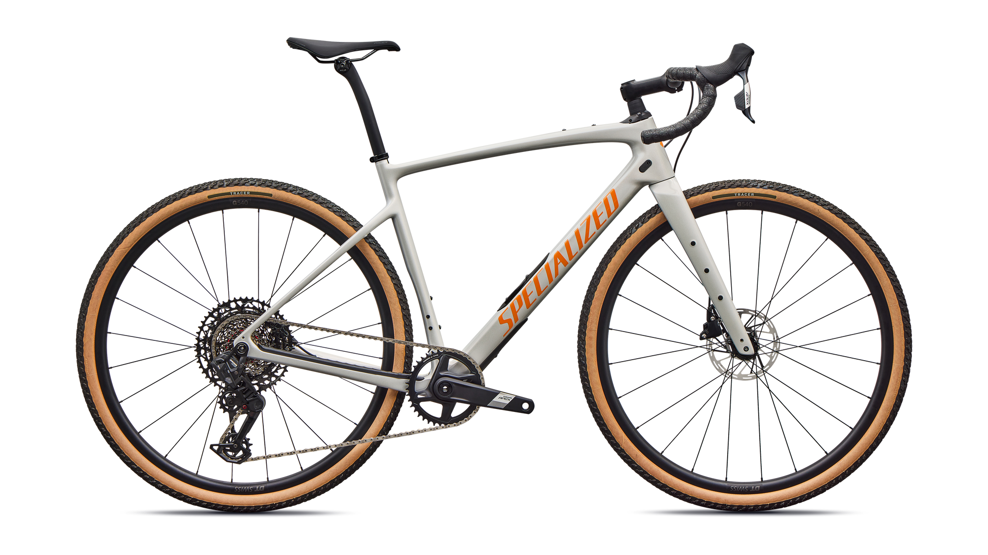 Specialized Diverge 4 Comp Carbon - SRAM Apex AXS/S1000 - Dolomite Metallic/Orange Zest